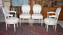 Eighteen Louis XVI Revival Dining Chairs En Peinte
