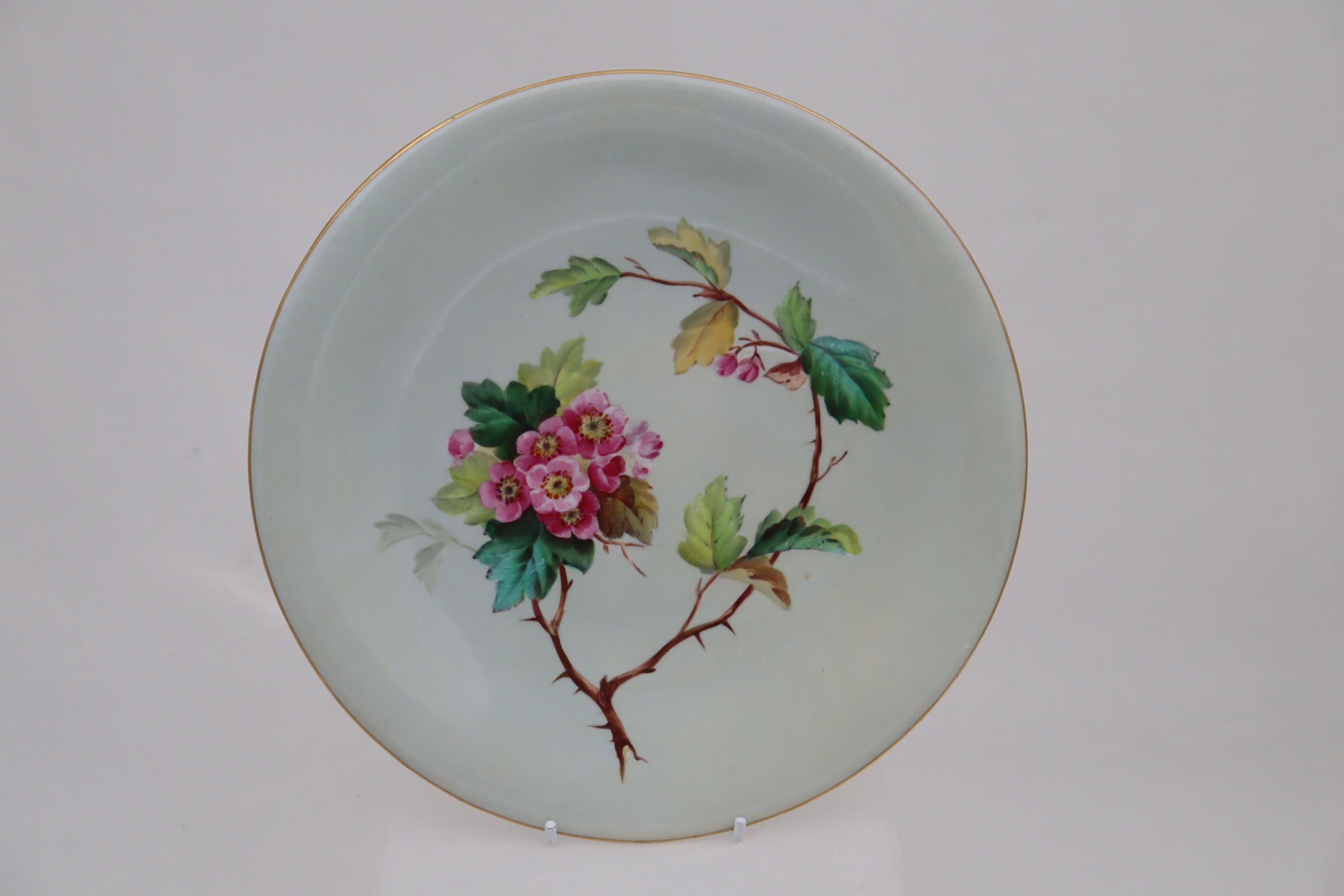 Service à dessert de dix-huit pièces en porcelaine peinte à la main par William Brownfield en vente 2