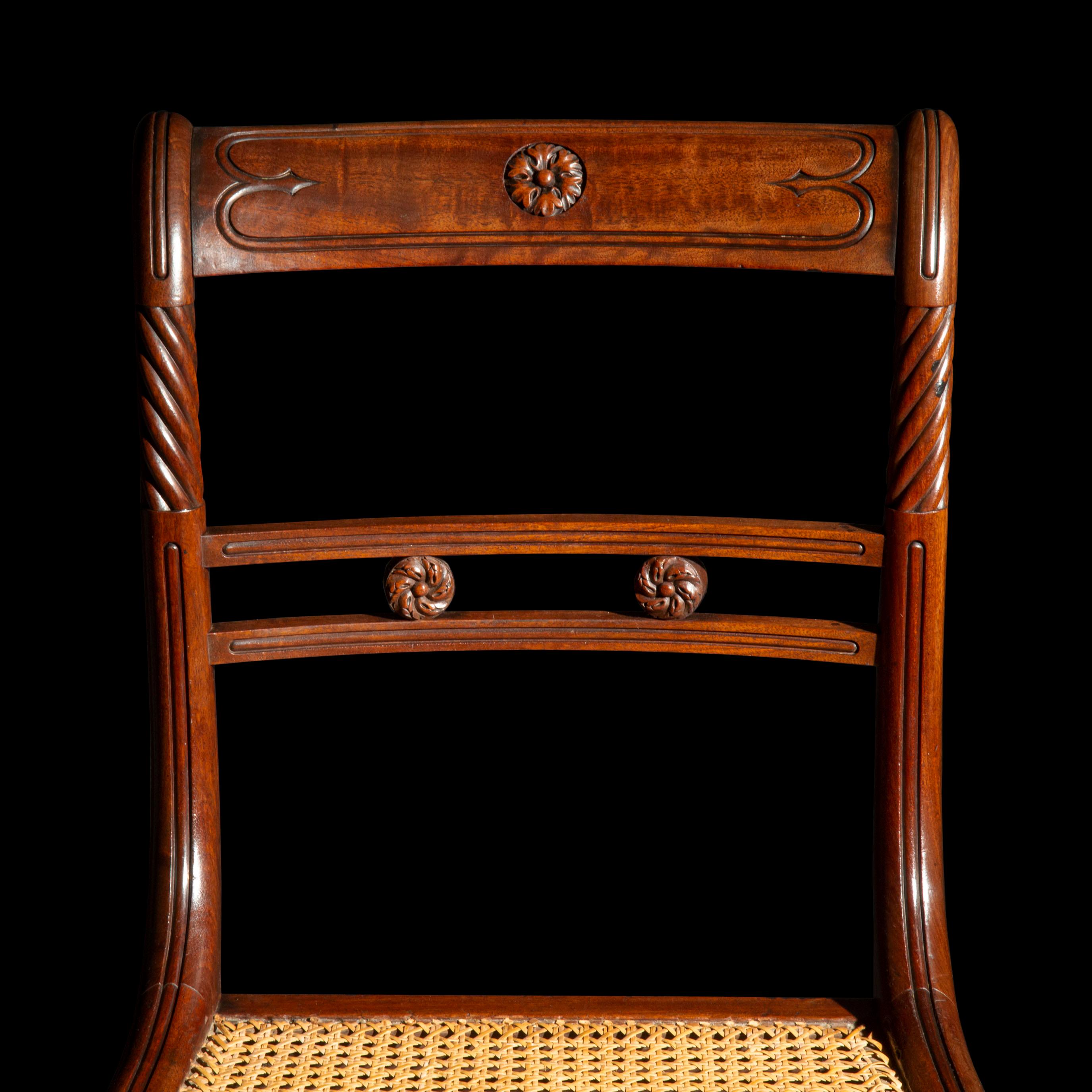 19th Century Set of Twelve Regency Klismos Chairs, Attributed to Gillows