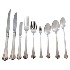 Eighteenth 18th Century by Reed & Barton Sterling Silver Flatware Set 81 Pieces