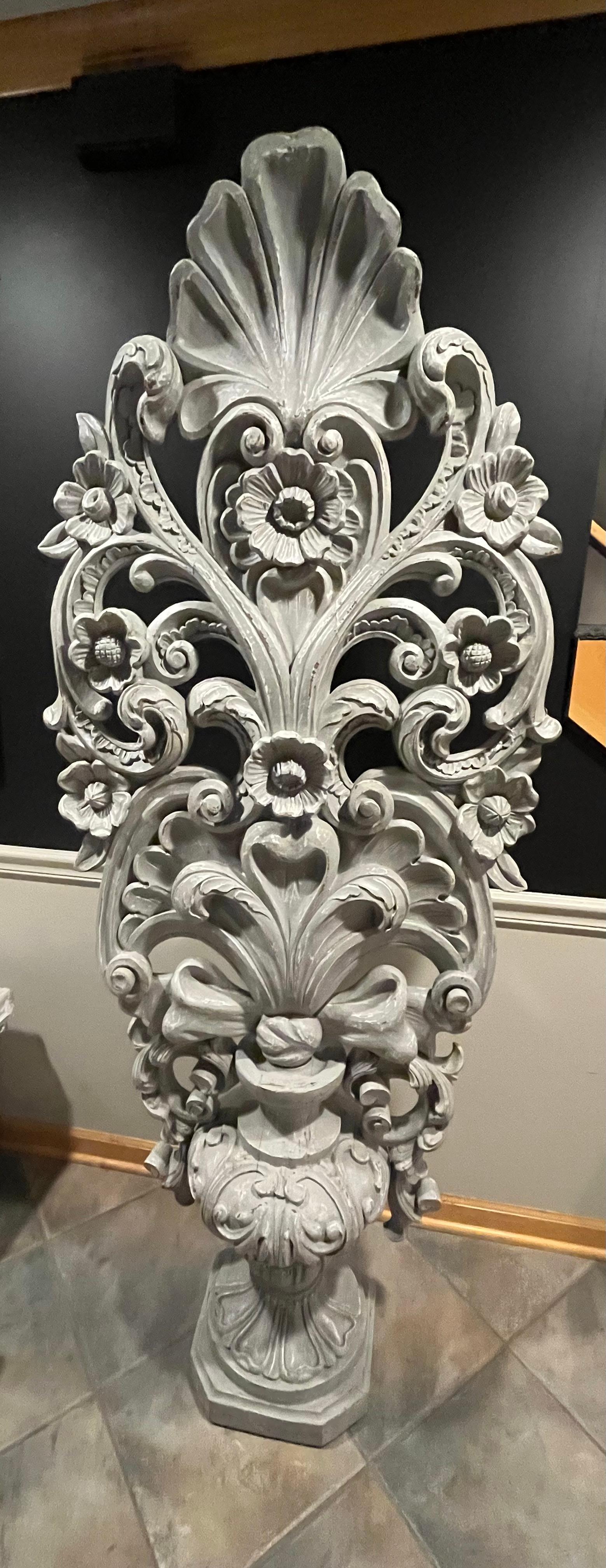 An Eighteenth Century Baroque Architectural  Wood Element from a Portuguese Church. Two parts. 