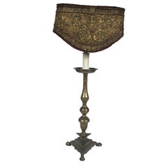 Antique Eighteenth Century  Brass Candlestick