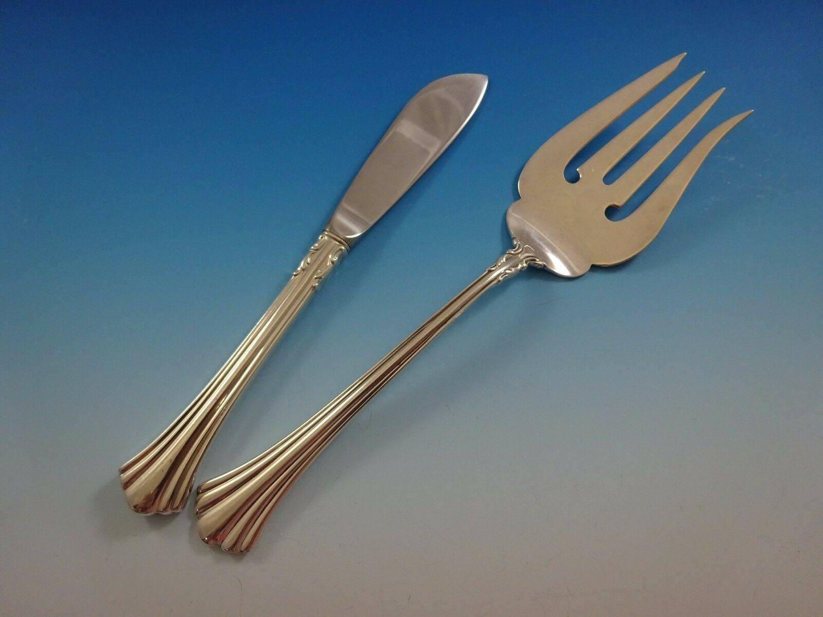 Late 20th Century 18th Century by Reed and Barton Sterling Silver Flatware Service Set 53 Pc