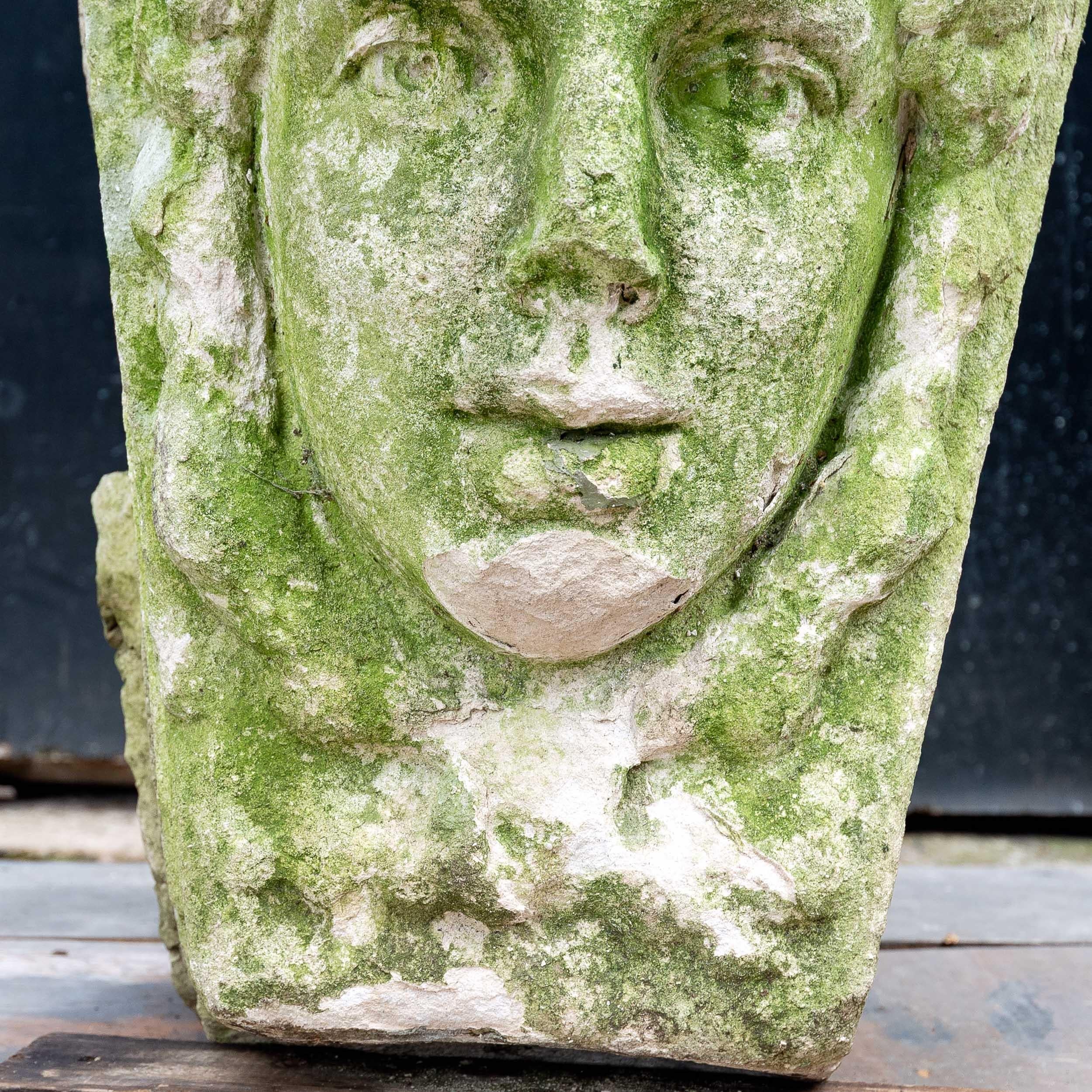 British Eighteenth Century Carved Portland Stone Keystone For Sale