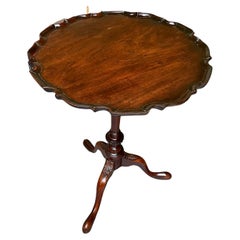 Eighteenth Century Chippendale Mahogany Small Side Table with Pie Crust Edge