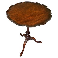 Eighteenth Century Chippendale Mahogany Small Side Table with Pie Crust Edge