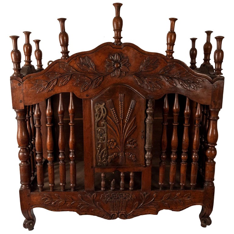 Eighteenth-century French Carved Walnut Panettiere For Sale