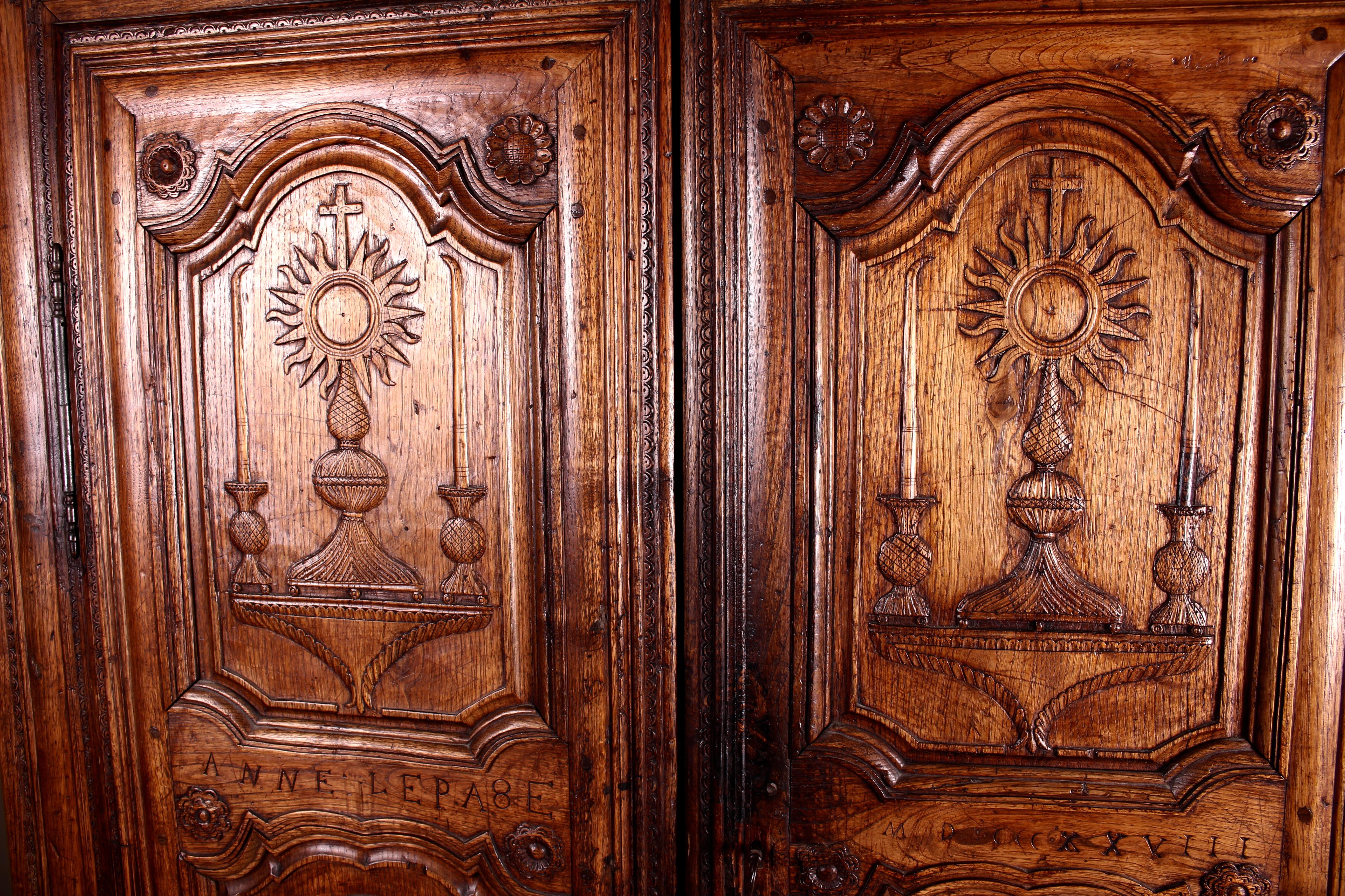 Eighteenth Century French Oak Breton Wardrobe or Cupboard 4