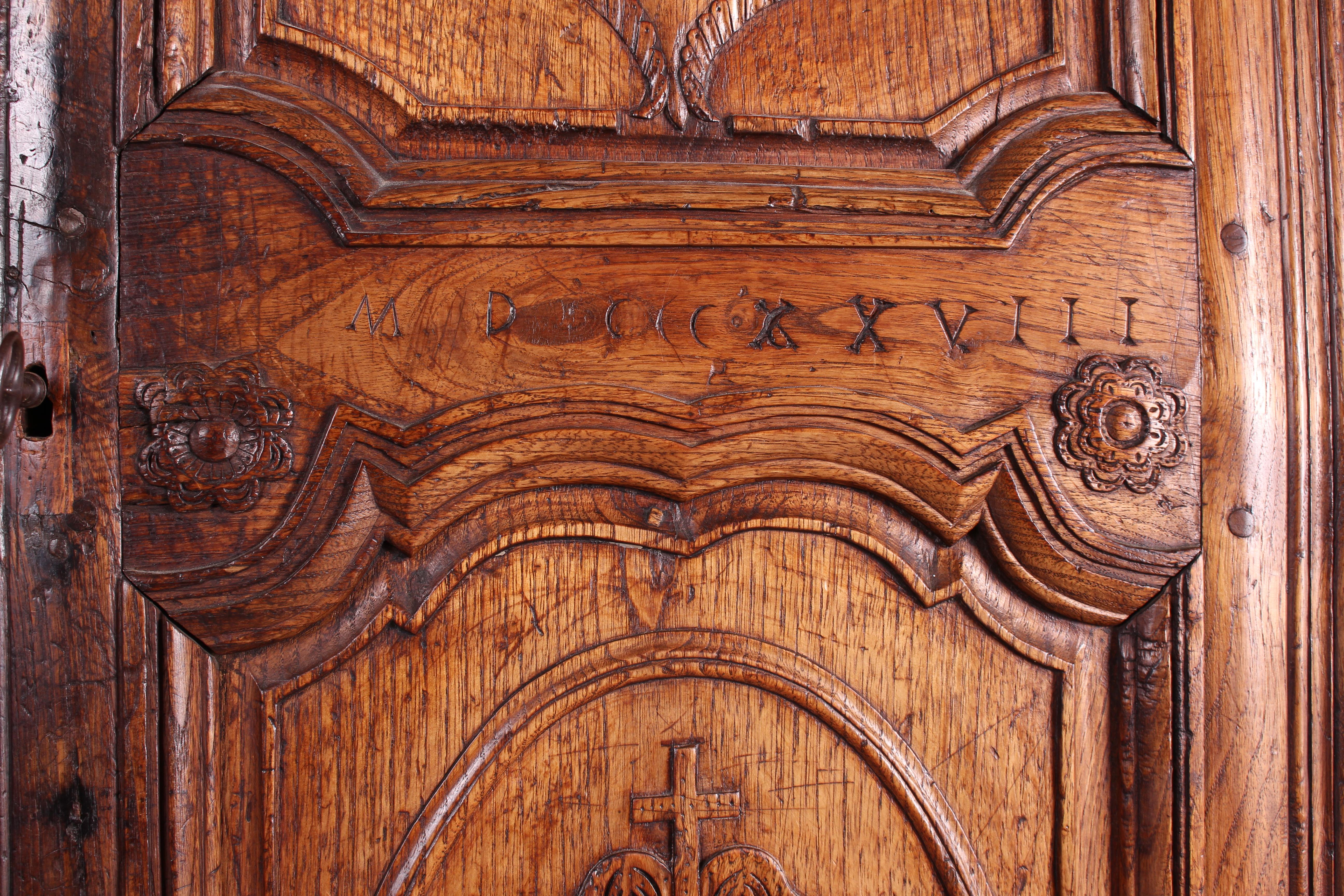 Eighteenth Century French Oak Breton Wardrobe or Cupboard 2
