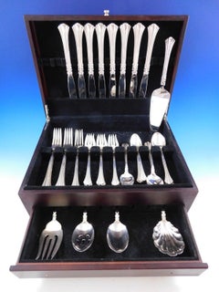 18. Jahrhundert Reed &amp; Barton 45-teiliges Tafelbesteck aus Sterlingsilber, 18. Jahrhundert
