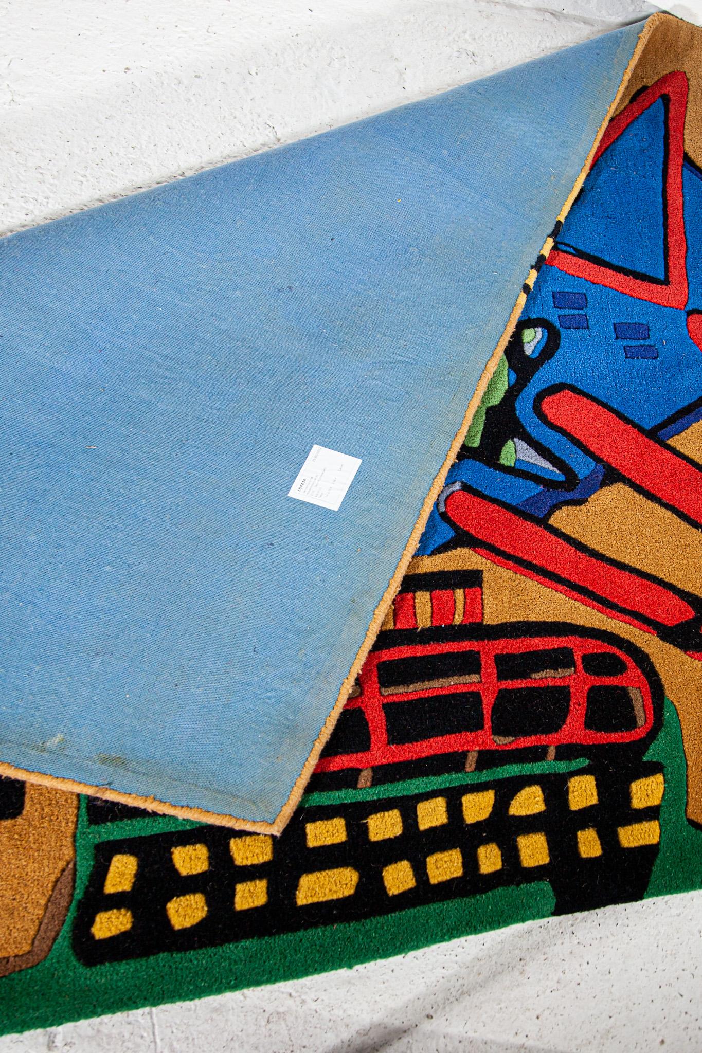 Wool Eighties Carpet Designed by Guillaume Cornelis van Beverloo, 'Corneille' For Sale