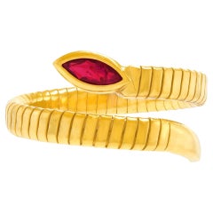 Eighties Modern Tubogas Snake Ring