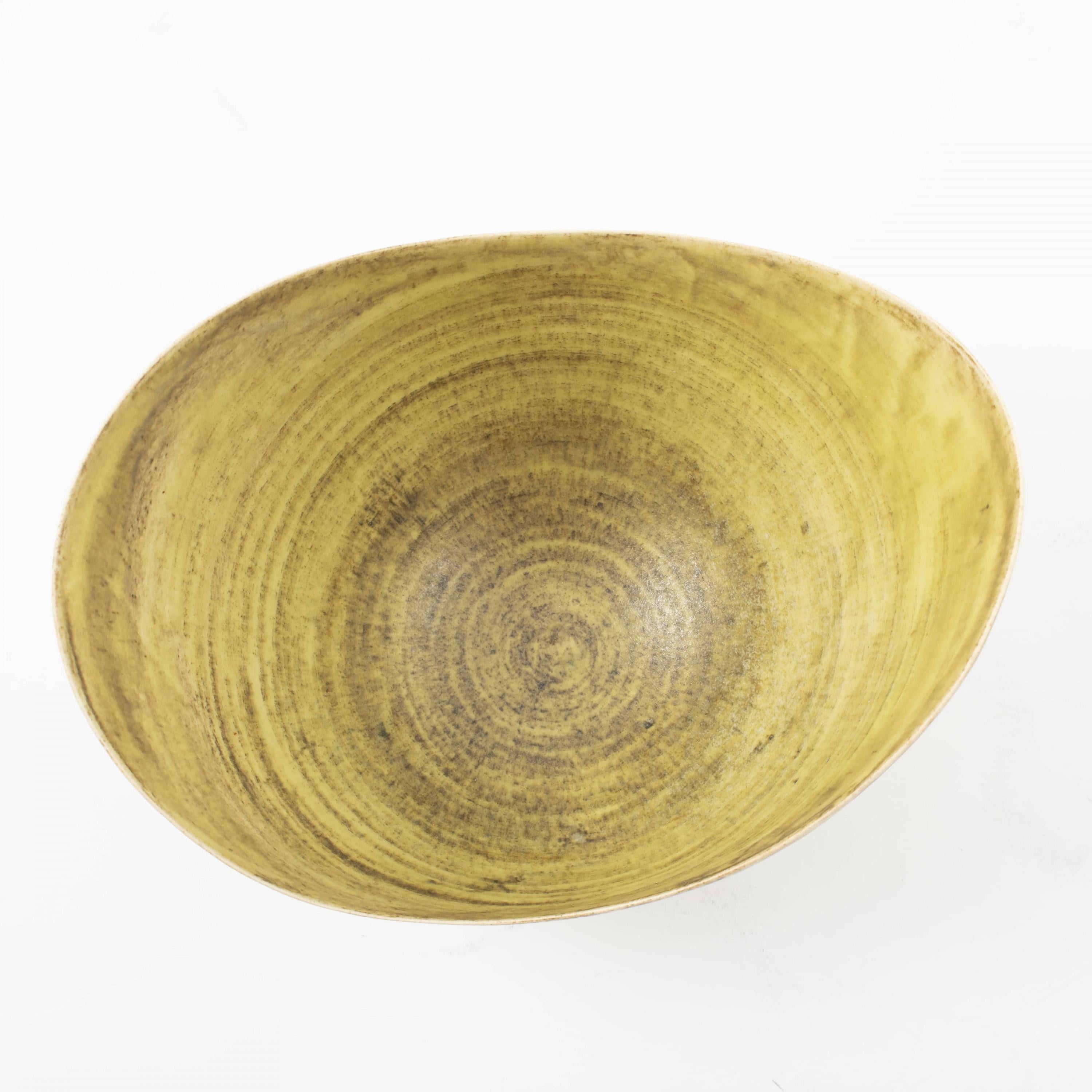 Glazed Eigil Hinrichsen Unique Stoneware Bowl