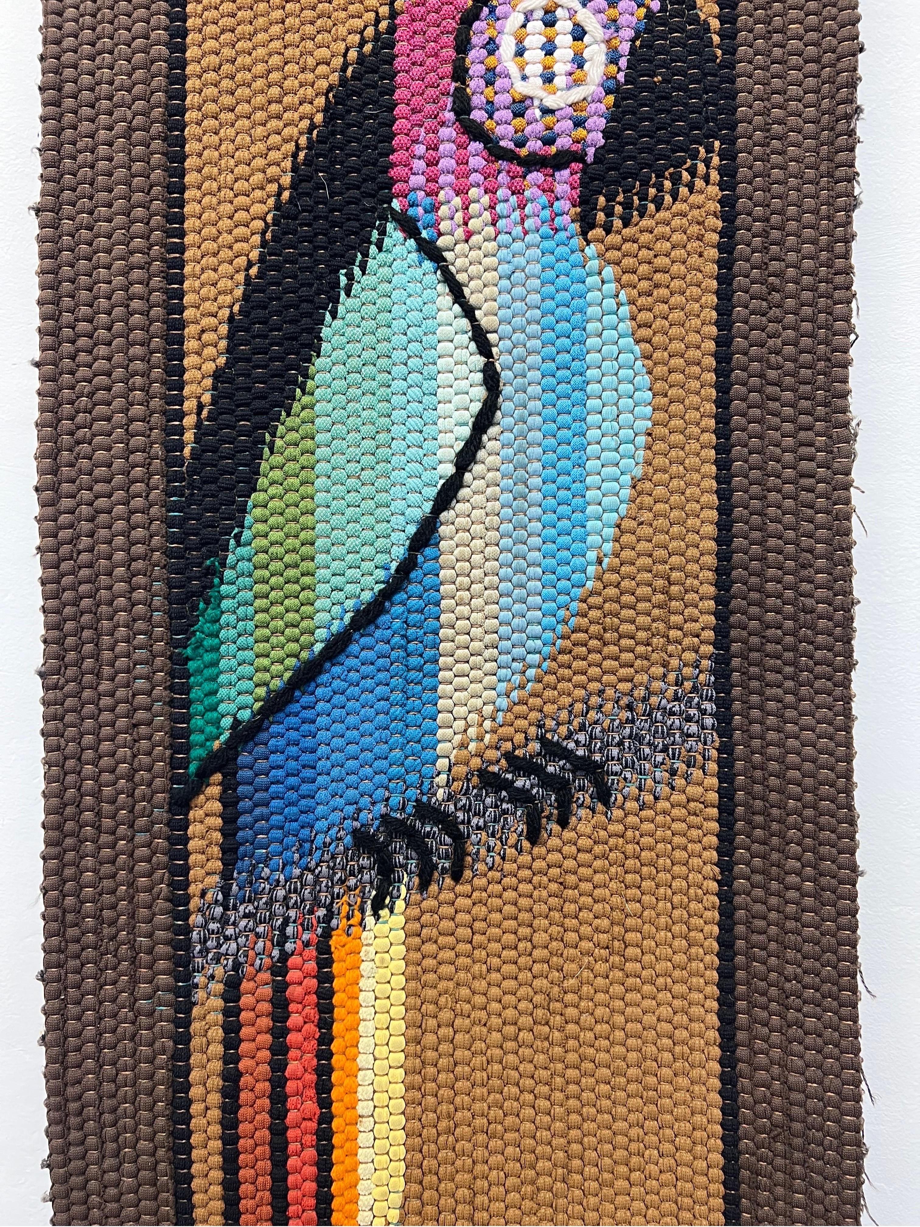 Natural Fiber Eila Ampula Brazilian Modern Parrot Wall Art Tapestry For Sale