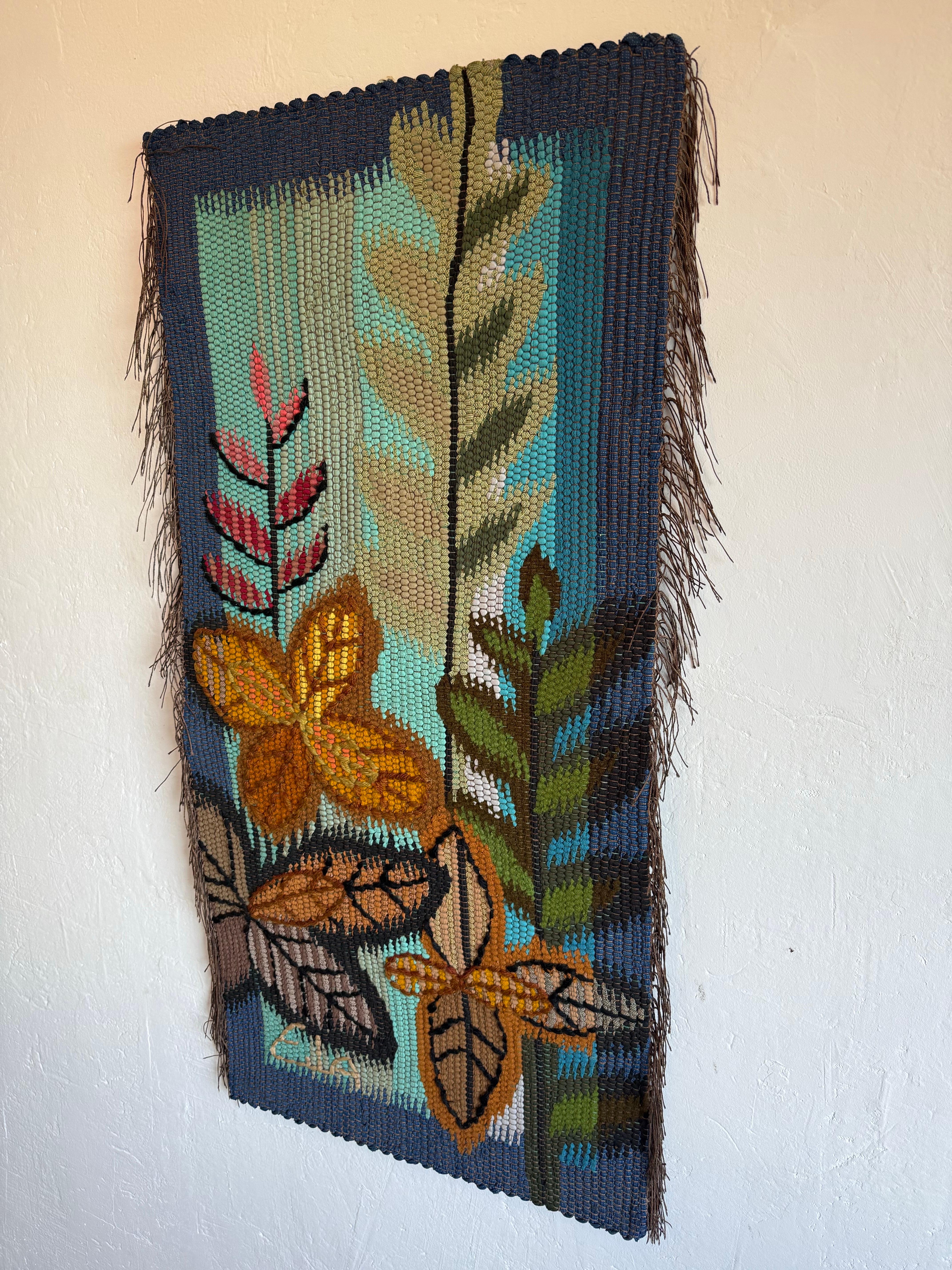 Contemporary Eila Ampula Brazilian Modern Two Birds Wall Art Tapestry, 2002 For Sale
