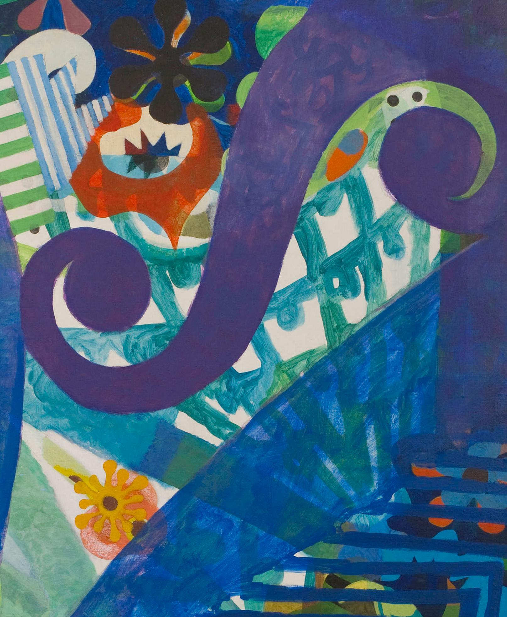 Eileen Agar (1899-1991)
Tropic of Music
1969
oil on canvas
127 x 102 cm
signed ‘AGAR’; signed and dated ‘AGAR 1969’ (on the verso)

Provenance:
Private collection, UK (acquired from the artist in the 1970s)

Exhibited:
Edinburgh, Scottish National