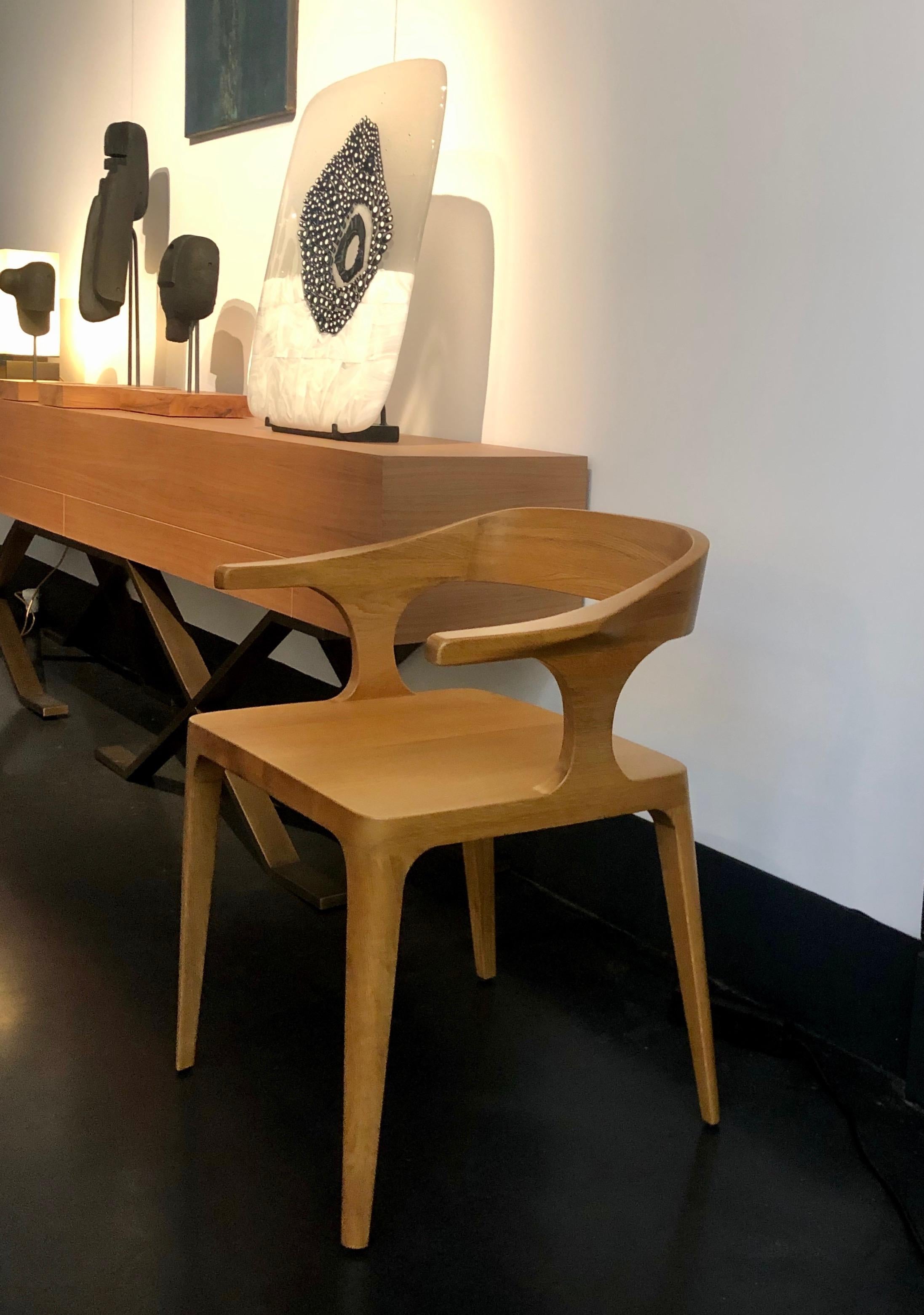 Chair, EILEEN, by Reda Amalou Design, 2019, American Walnut For Sale 1
