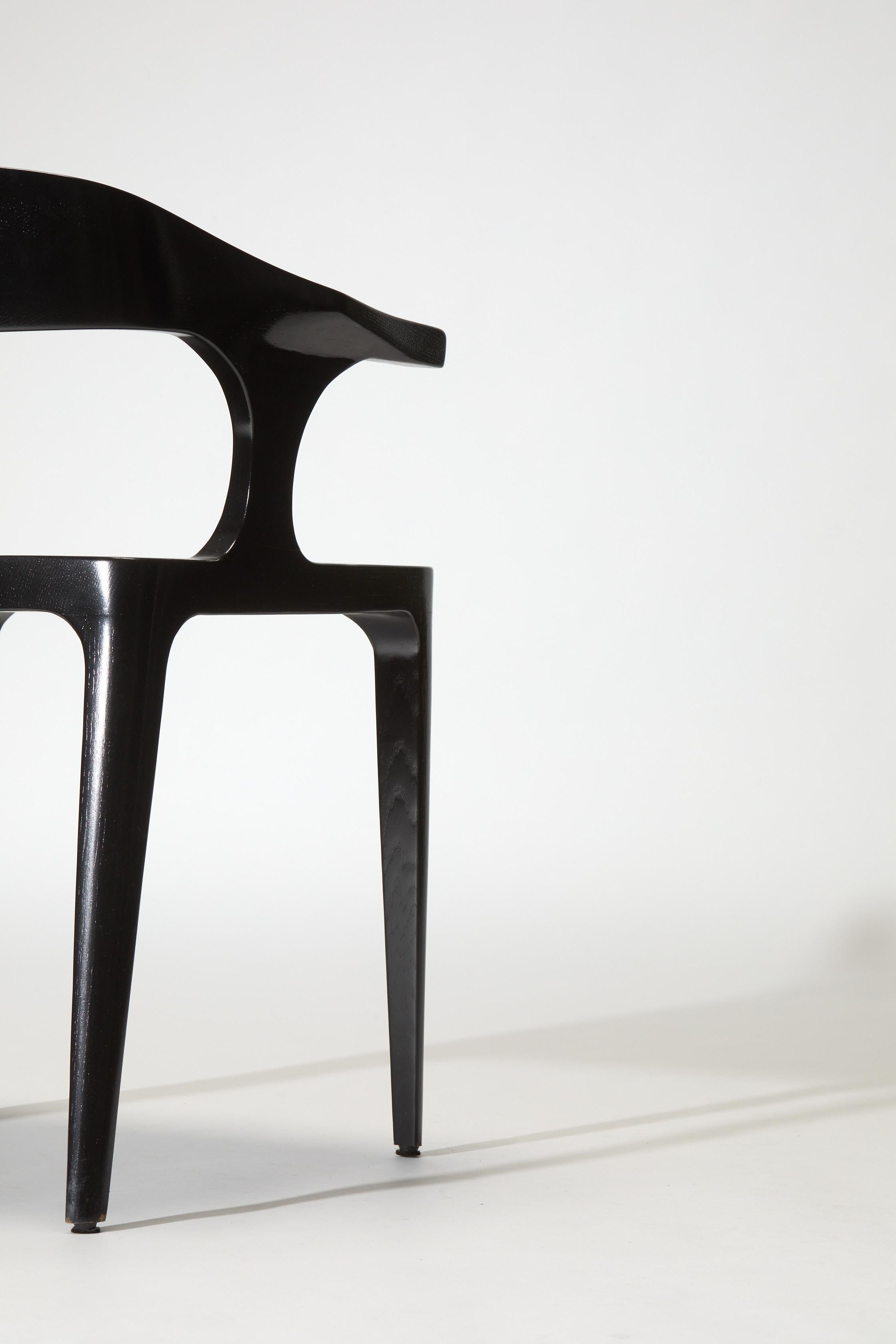 Oiled Chair, EILEEN, by Reda Amalou Design, 2020, Blackened Ash