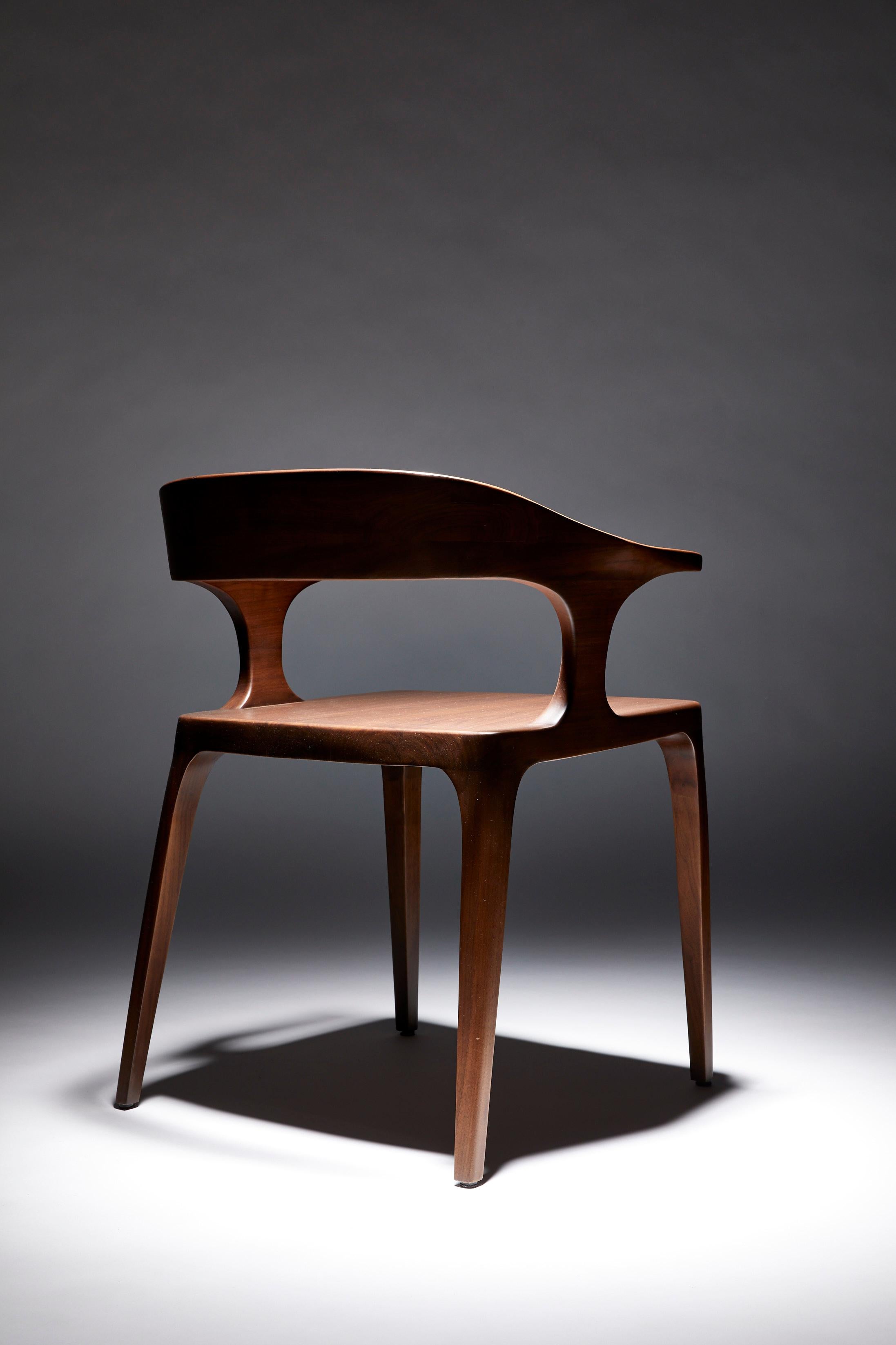 Vietnamese Chair, EILEEN, by Reda Amalou Design, 2019, American Walnut For Sale