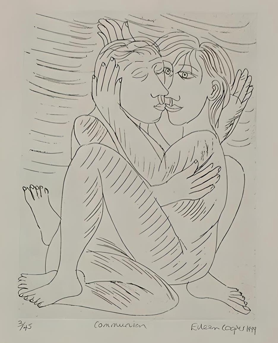 Eileen Cooper Figurative Print - Communion