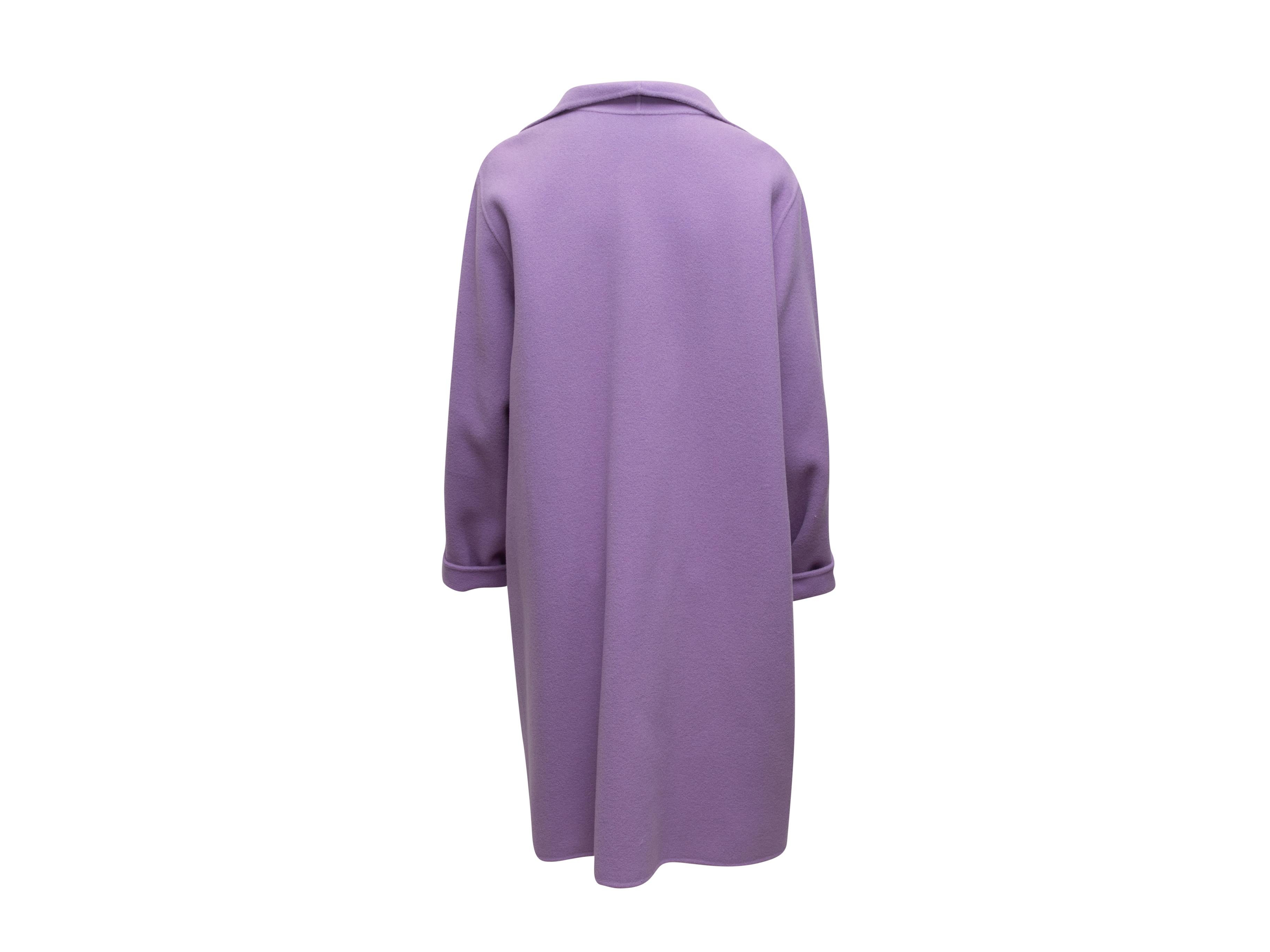 Eileen Fisher Pastel Purple Wool Coat In Good Condition In New York, NY