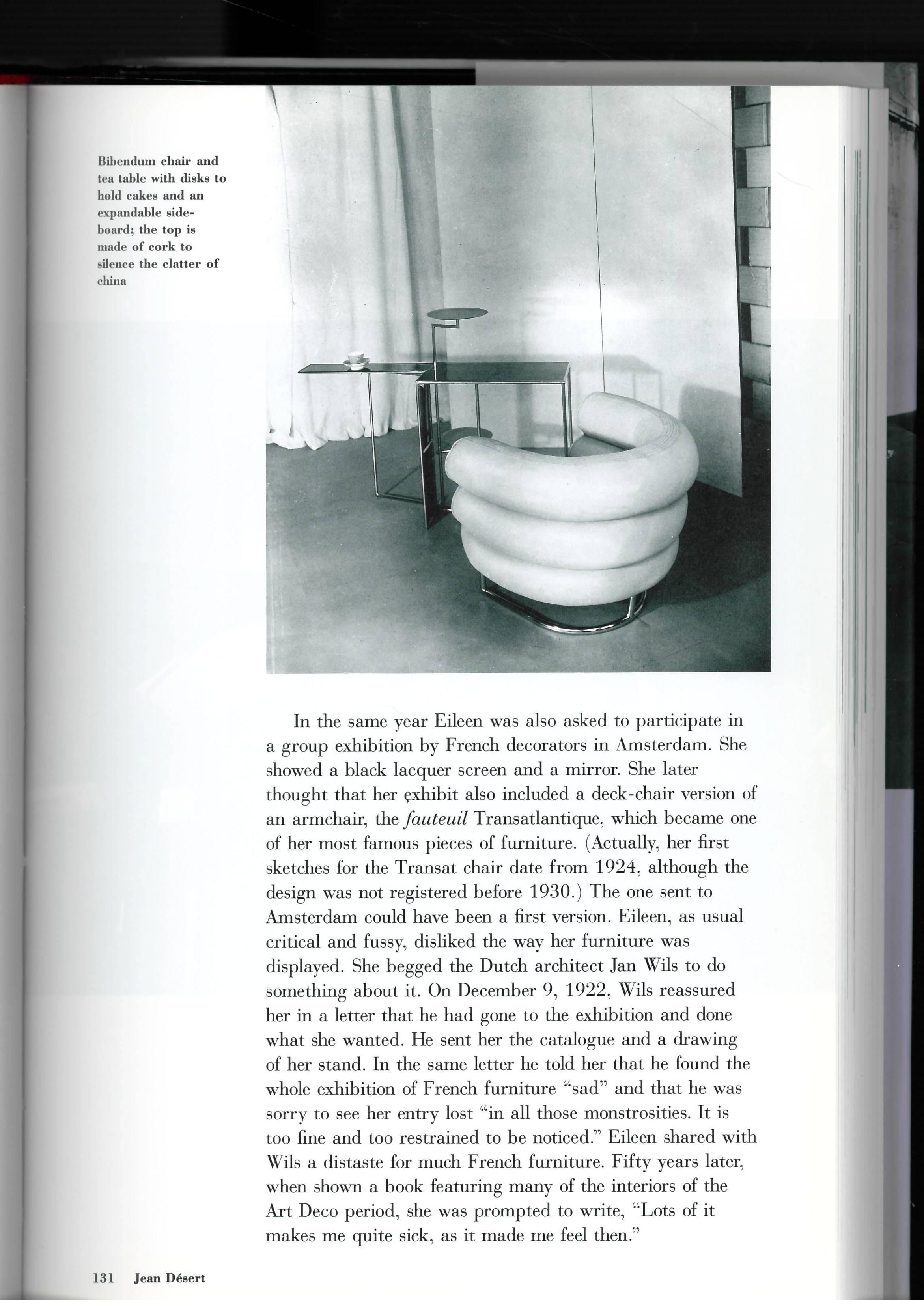 20th Century Eileen Gray, Architect/Designer 'Book'
