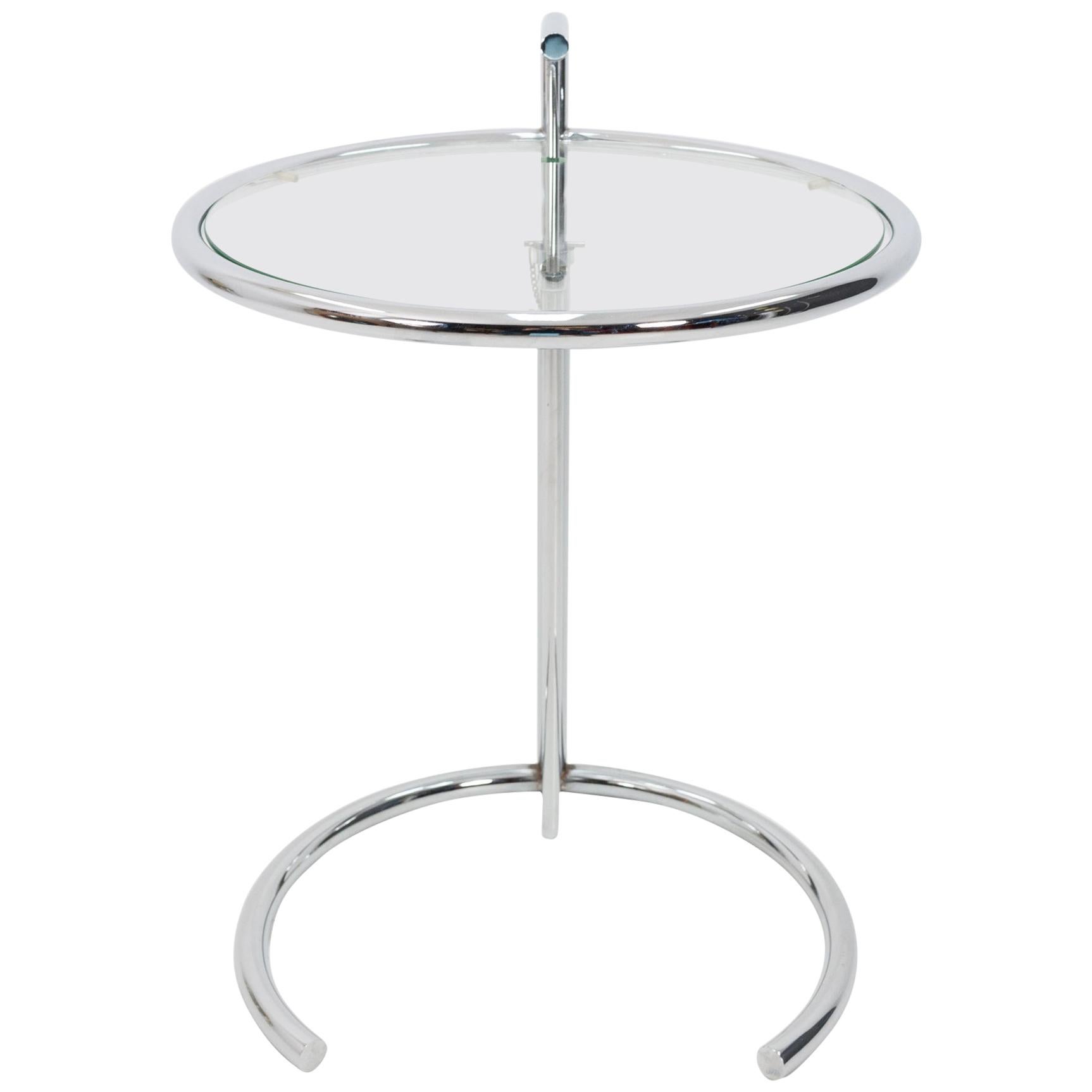 Eileen Gray Adjustable Chrome Coffee Table E 1027