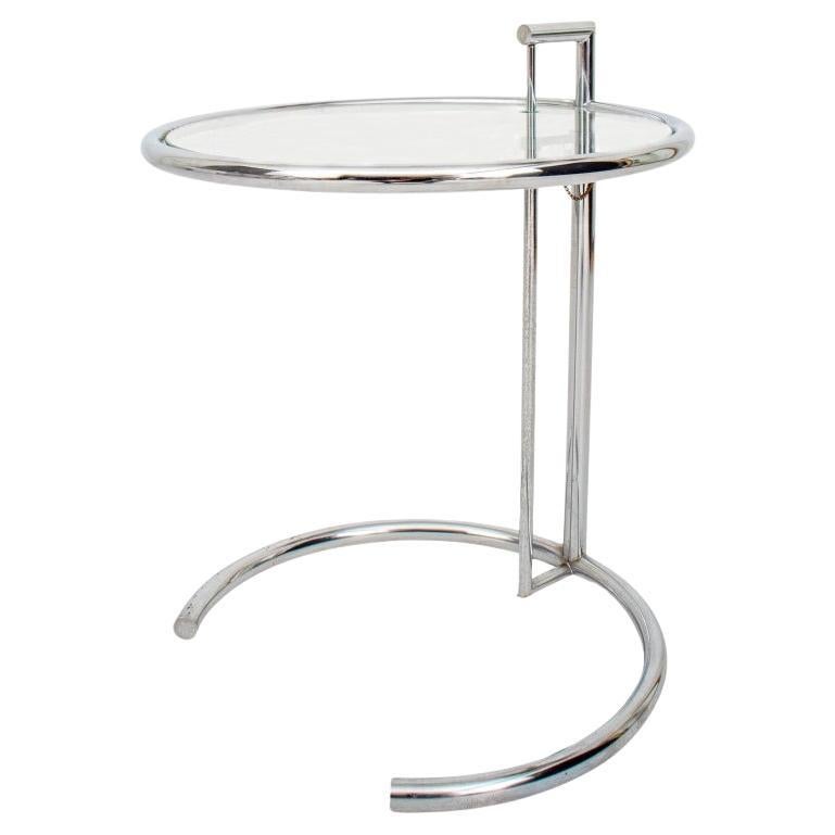 Eileen Gray Adjustable E1027 Side Table For Sale