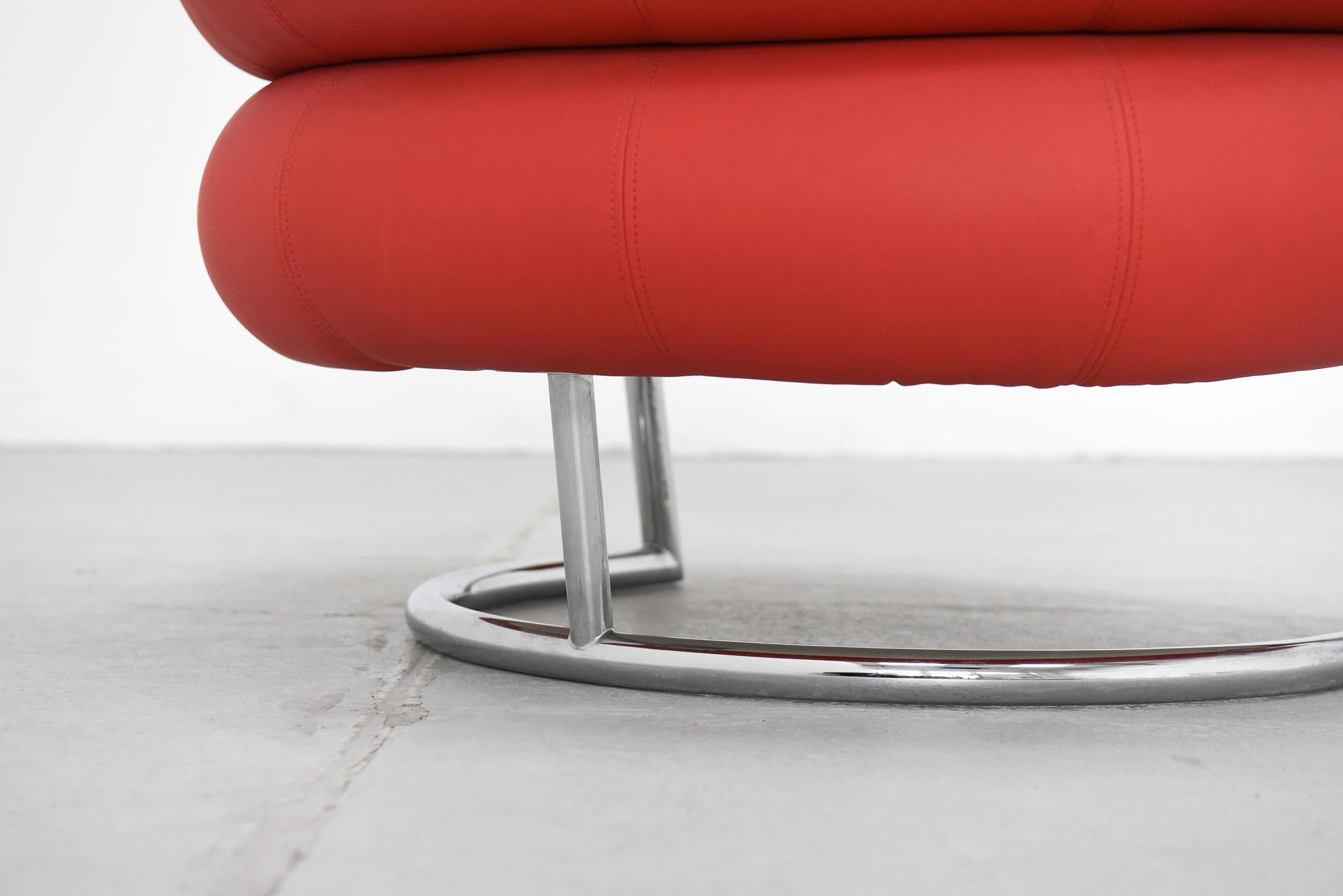 Eileen Gray Bibendum Ledersessel von ClassiCon in rot 1926 3