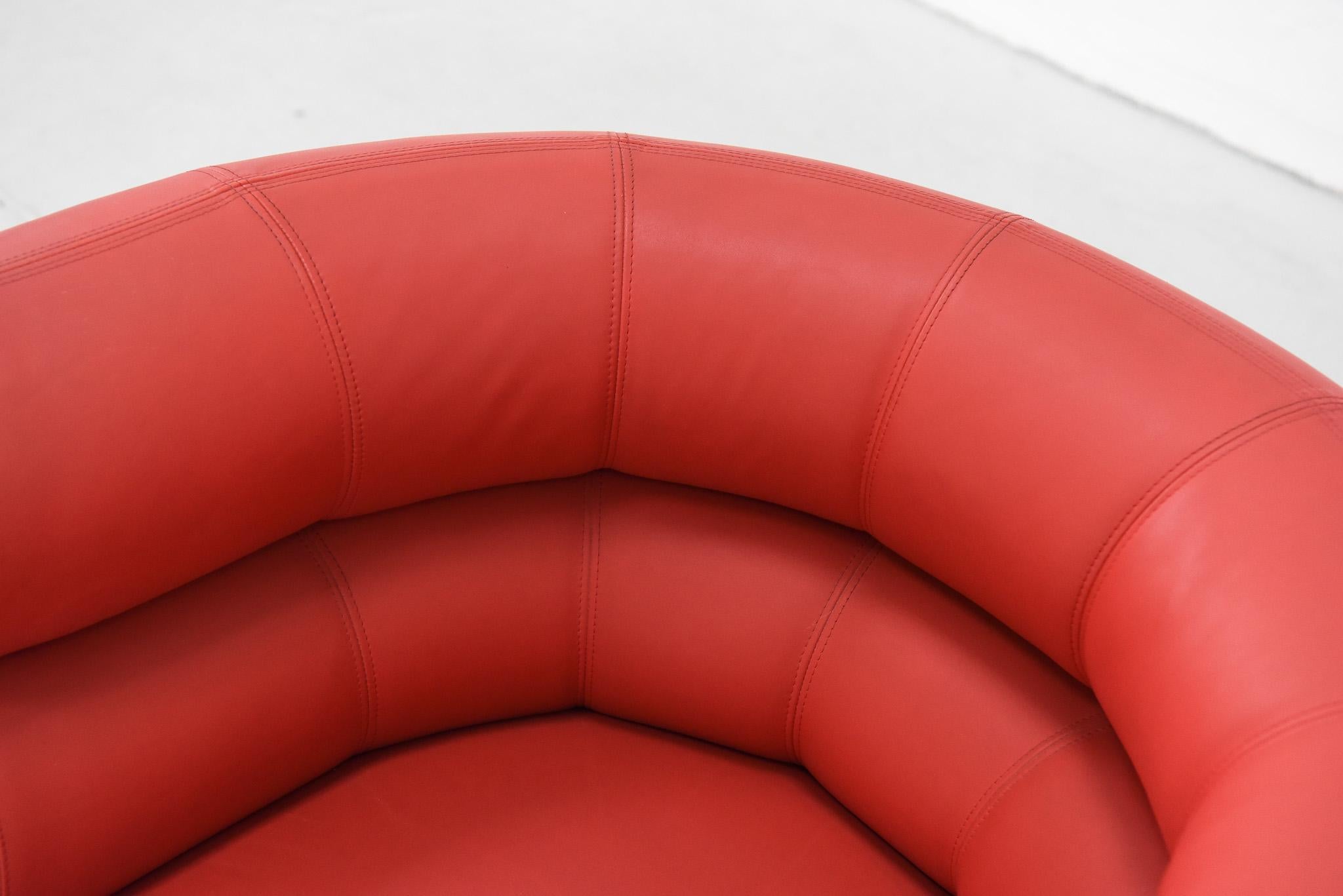 Eileen Gray Bibendum Ledersessel von ClassiCon in rot 1926 5