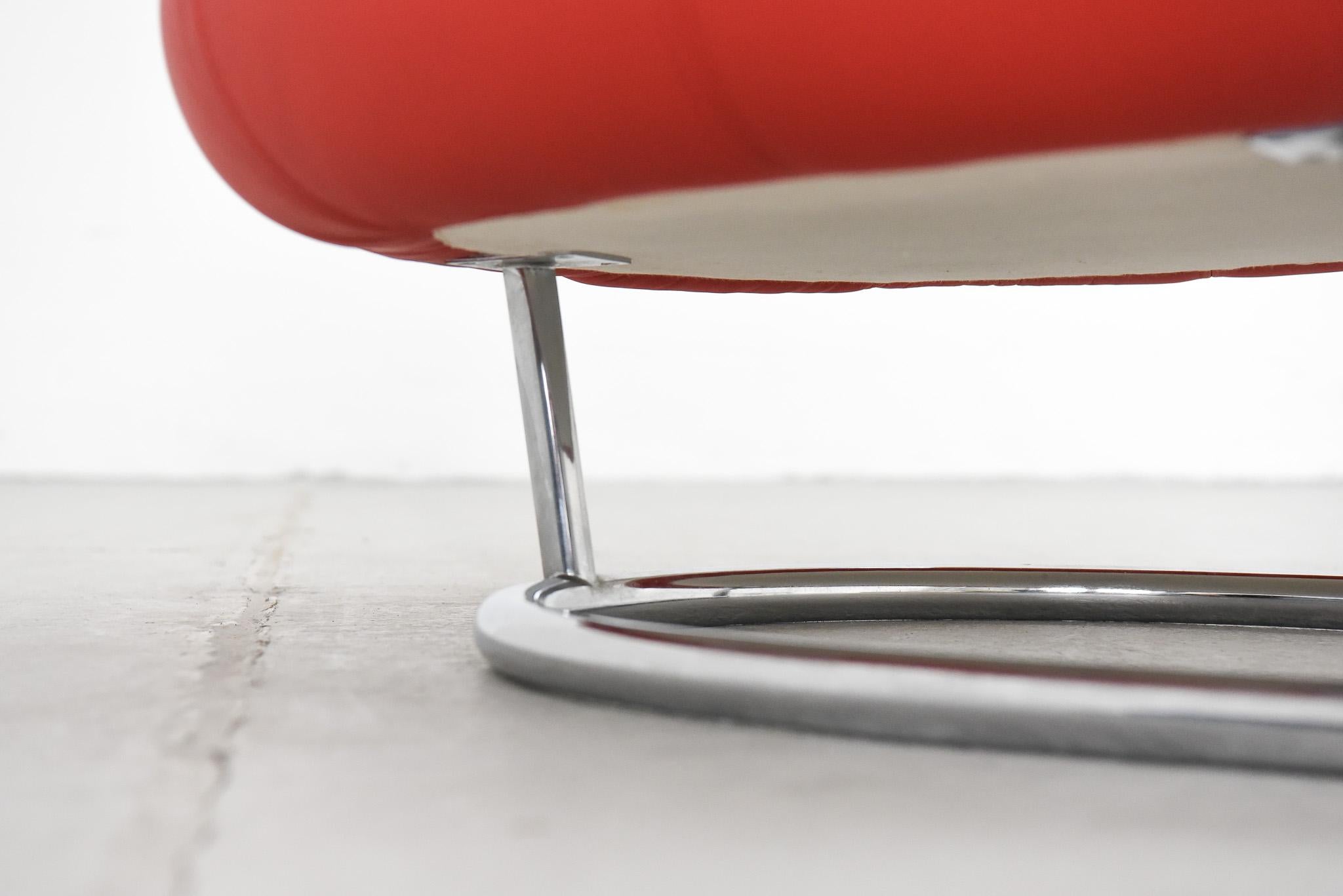 Eileen Gray Bibendum Ledersessel von ClassiCon in rot 1926 7