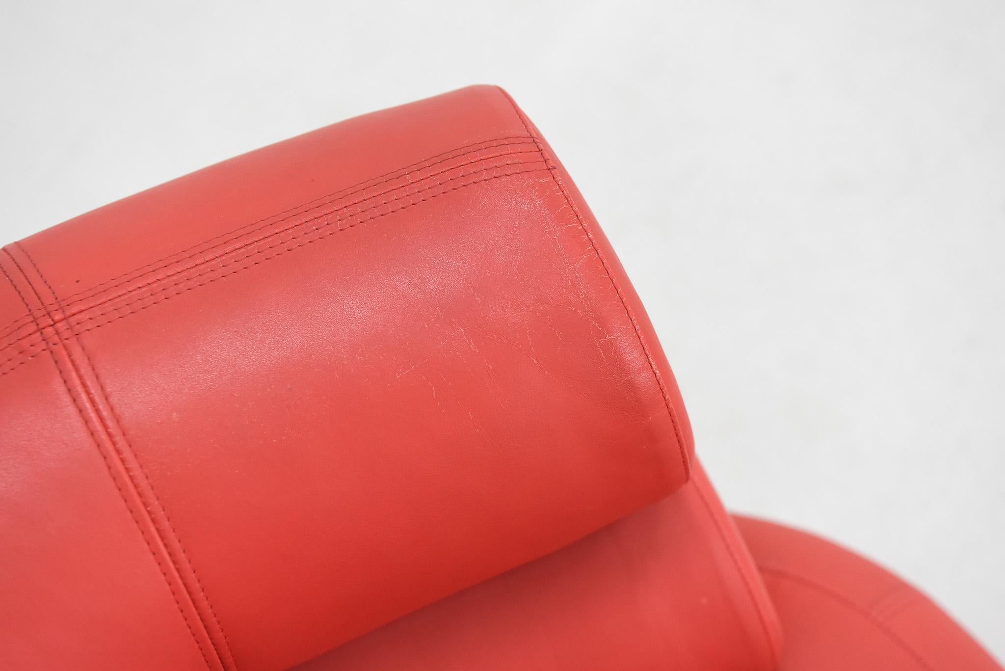 Eileen Gray Bibendum Ledersessel von ClassiCon in rot 1926 9