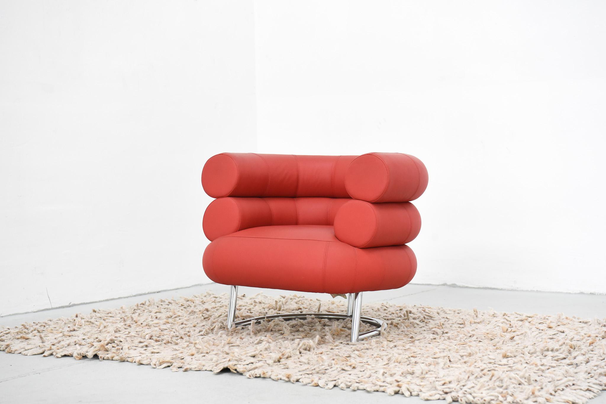 Bauhaus Eileen Gray Bibendum Ledersessel von ClassiCon in rot 1926