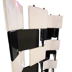 Eileen Gray Black and White Lacquered "Brick" Screen