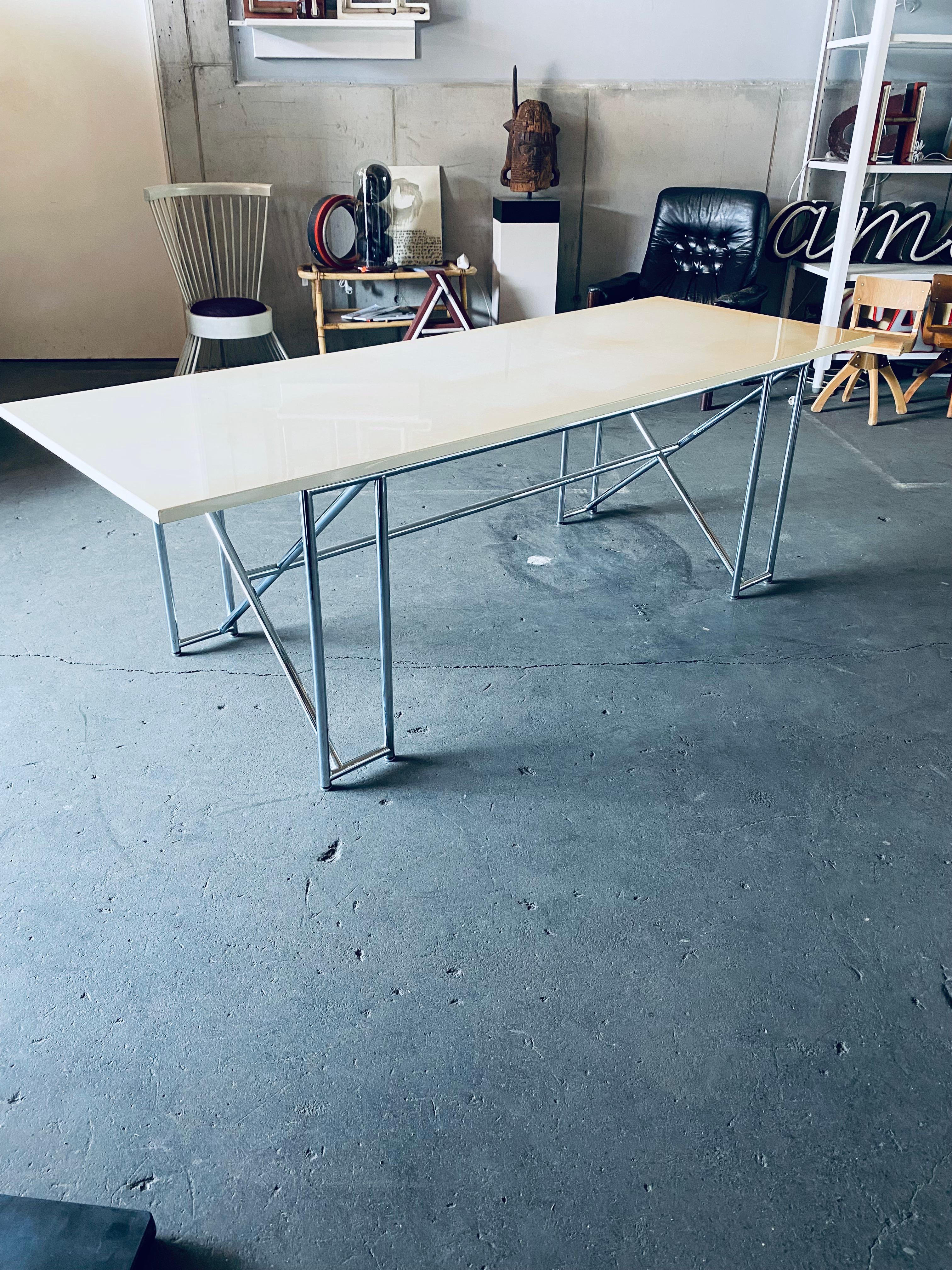 Eileen Gray Double X Table from Classicon For Sale 4