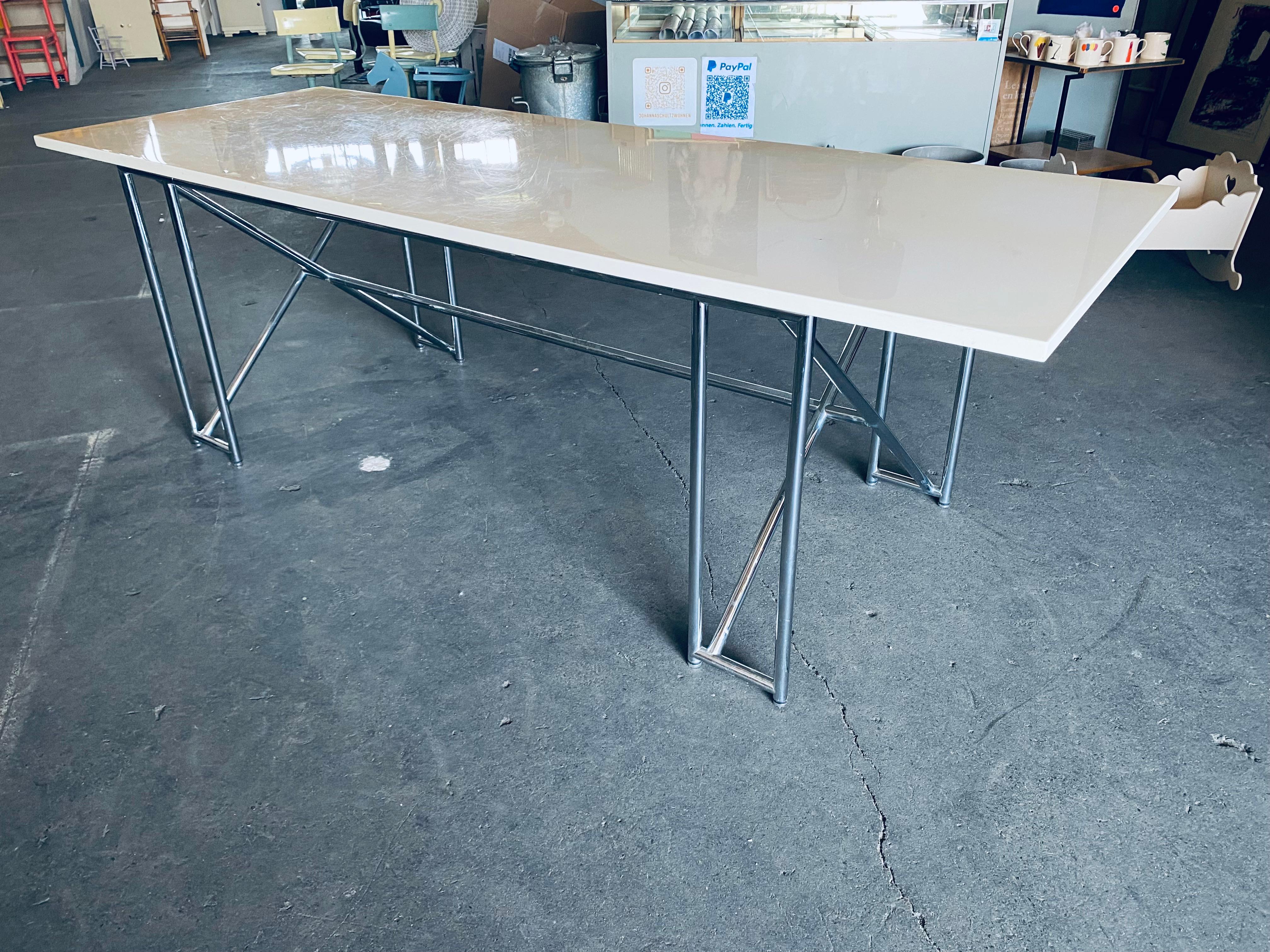 Eileen Gray Double X Table from Classicon For Sale 5