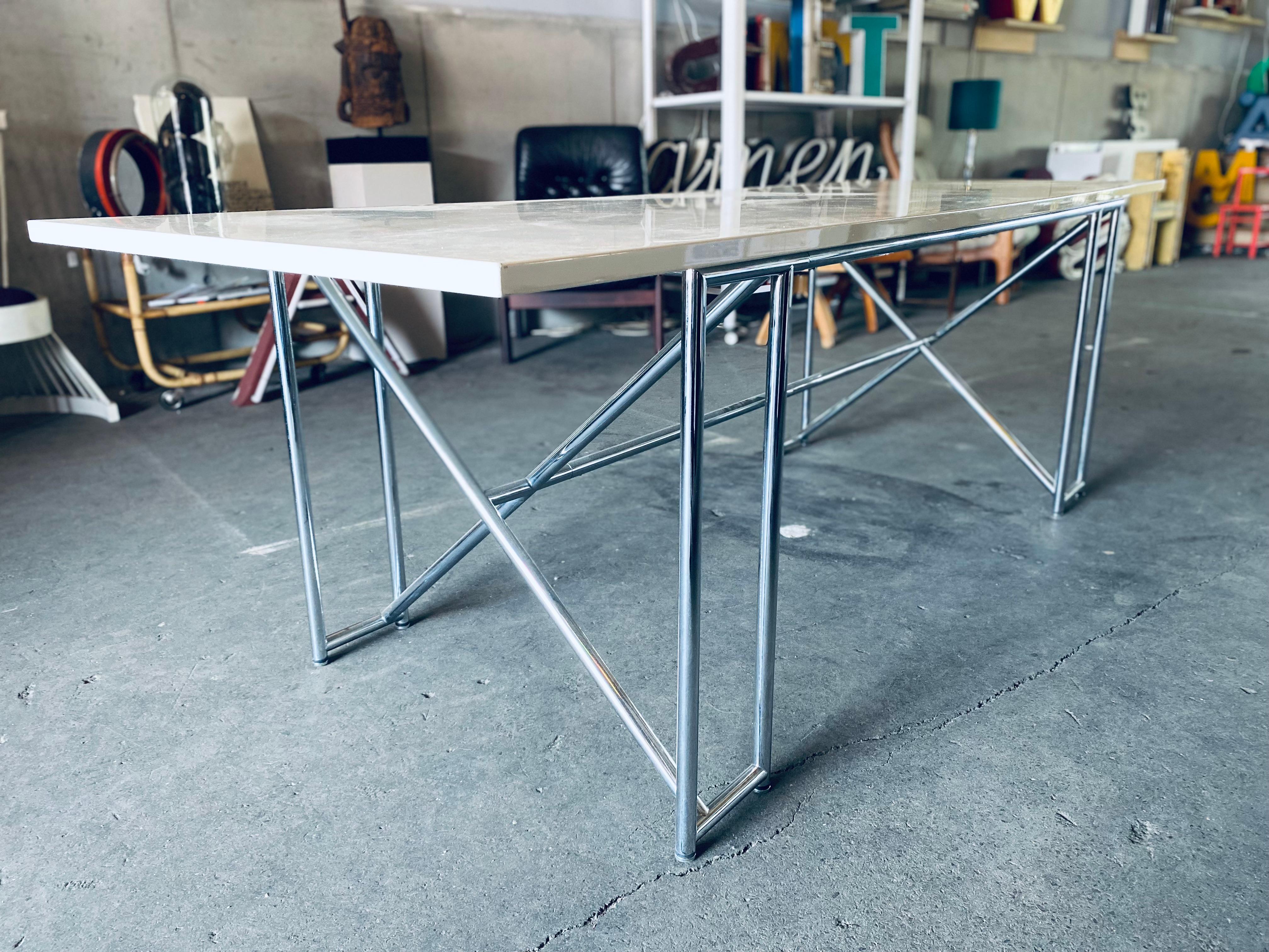 German Eileen Gray Double X Table from Classicon For Sale