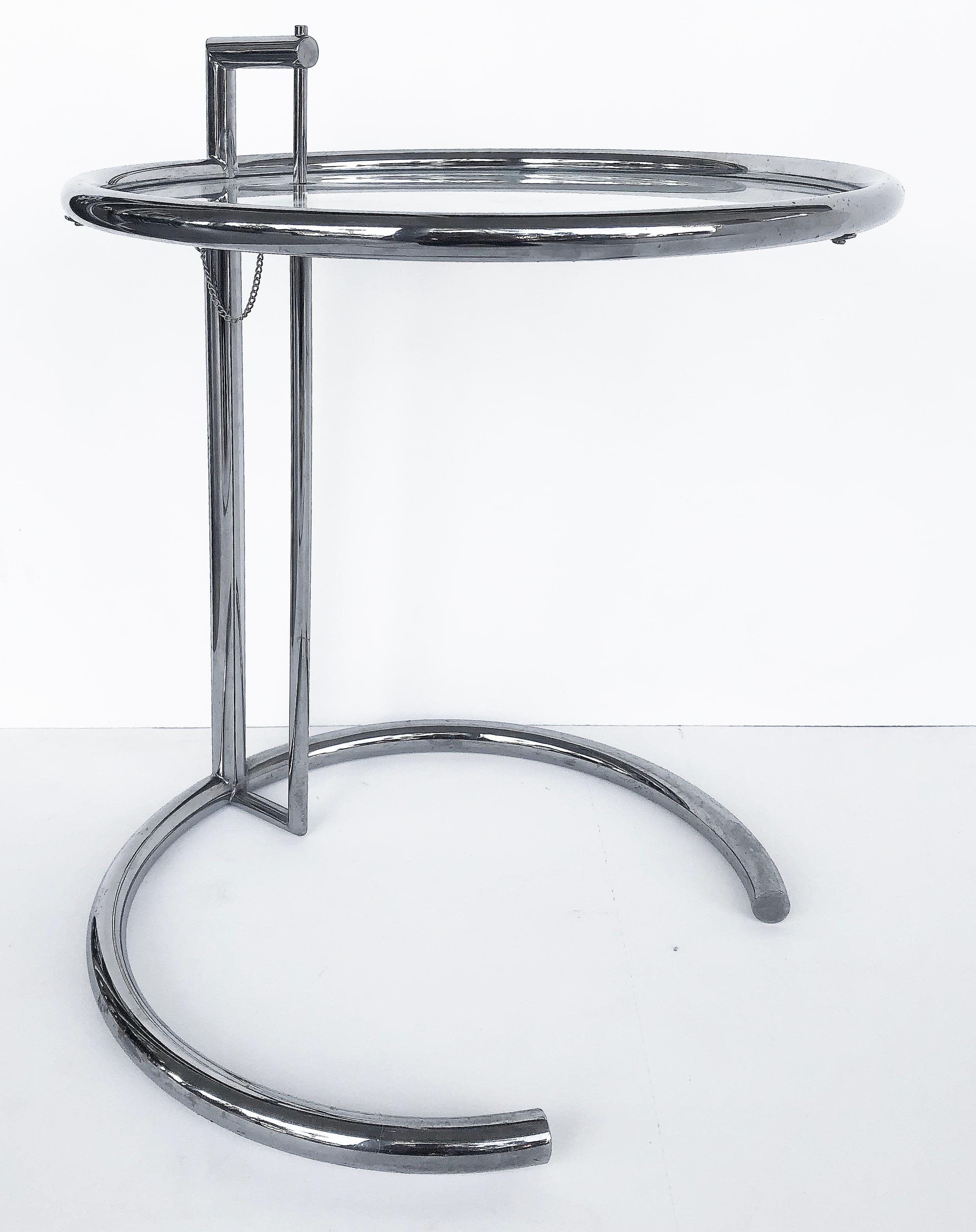 Eileen Gray E 1027 Le Corbusier Stainless Side Table