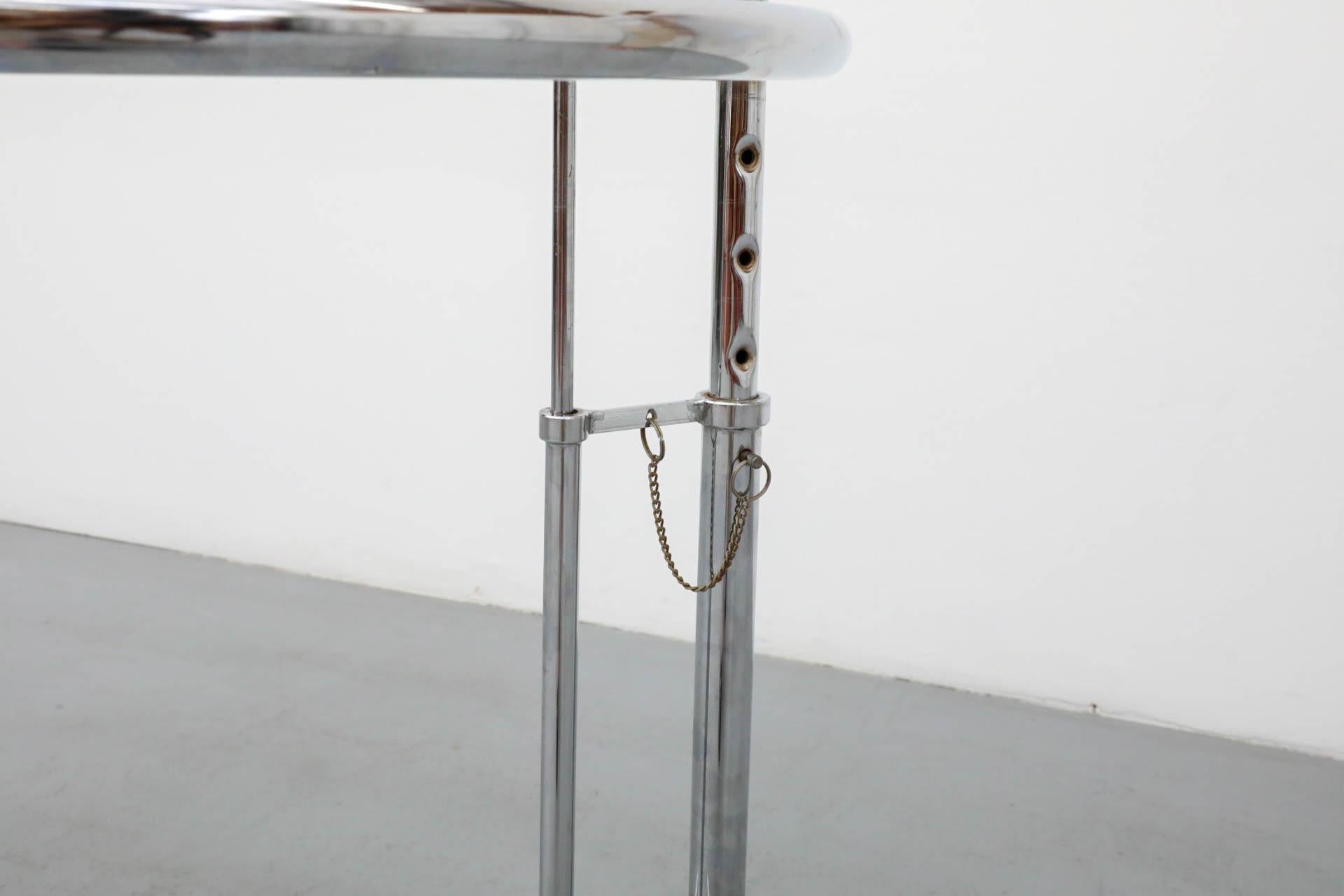 Eileen Gray E1027 Adjustable Chrome and Glass Side Table 10