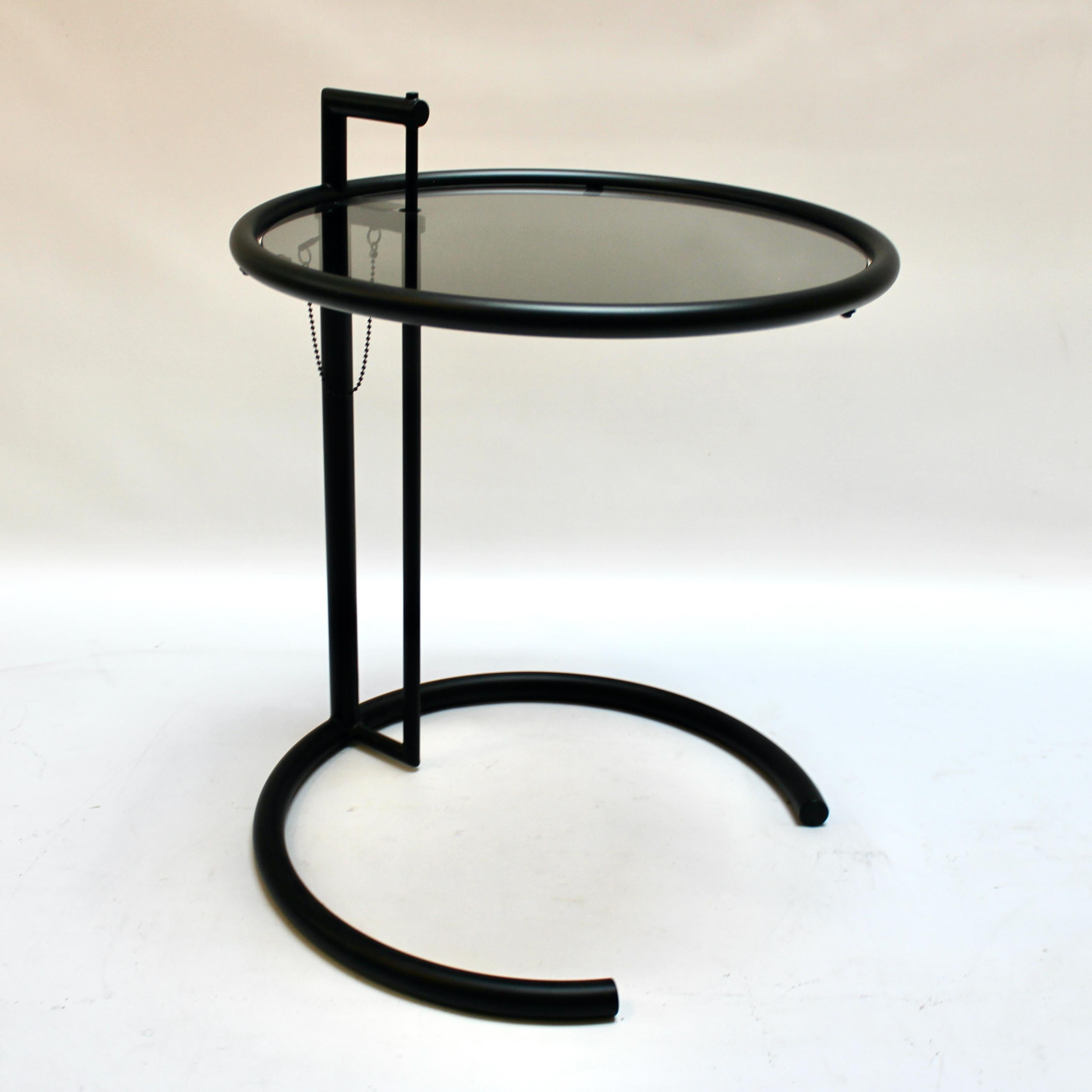 Eileen Gray E1027 Adjustable Side Table by ClassiCon, Made in Italy In Excellent Condition For Sale In Sacramento, CA