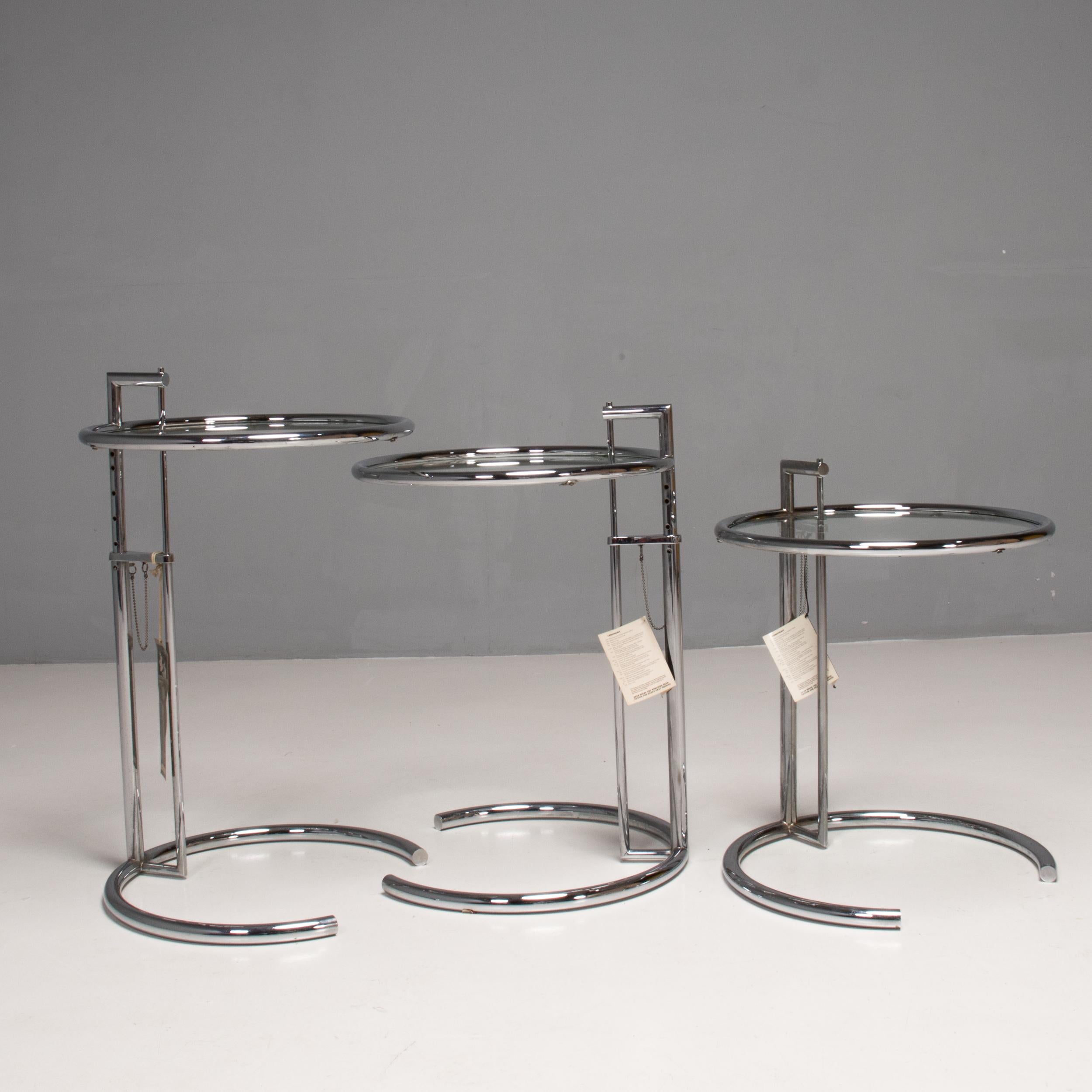 Eileen Grey E1027 Side Tables by Aram, Set of 3 In Good Condition In London, GB