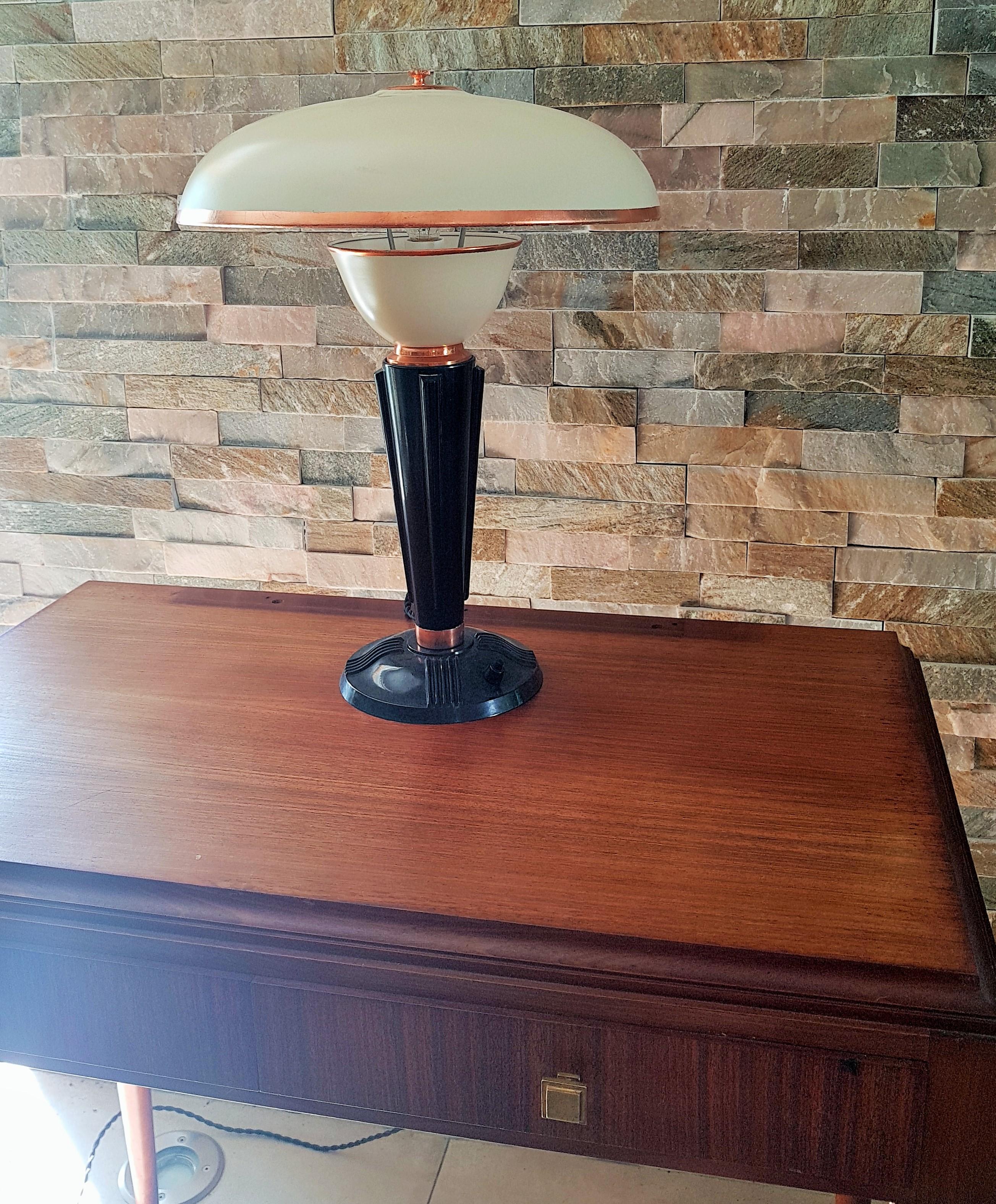 Eileen Gray for Jumo French Art Deco Bakelite Desk/Table Lamp 8