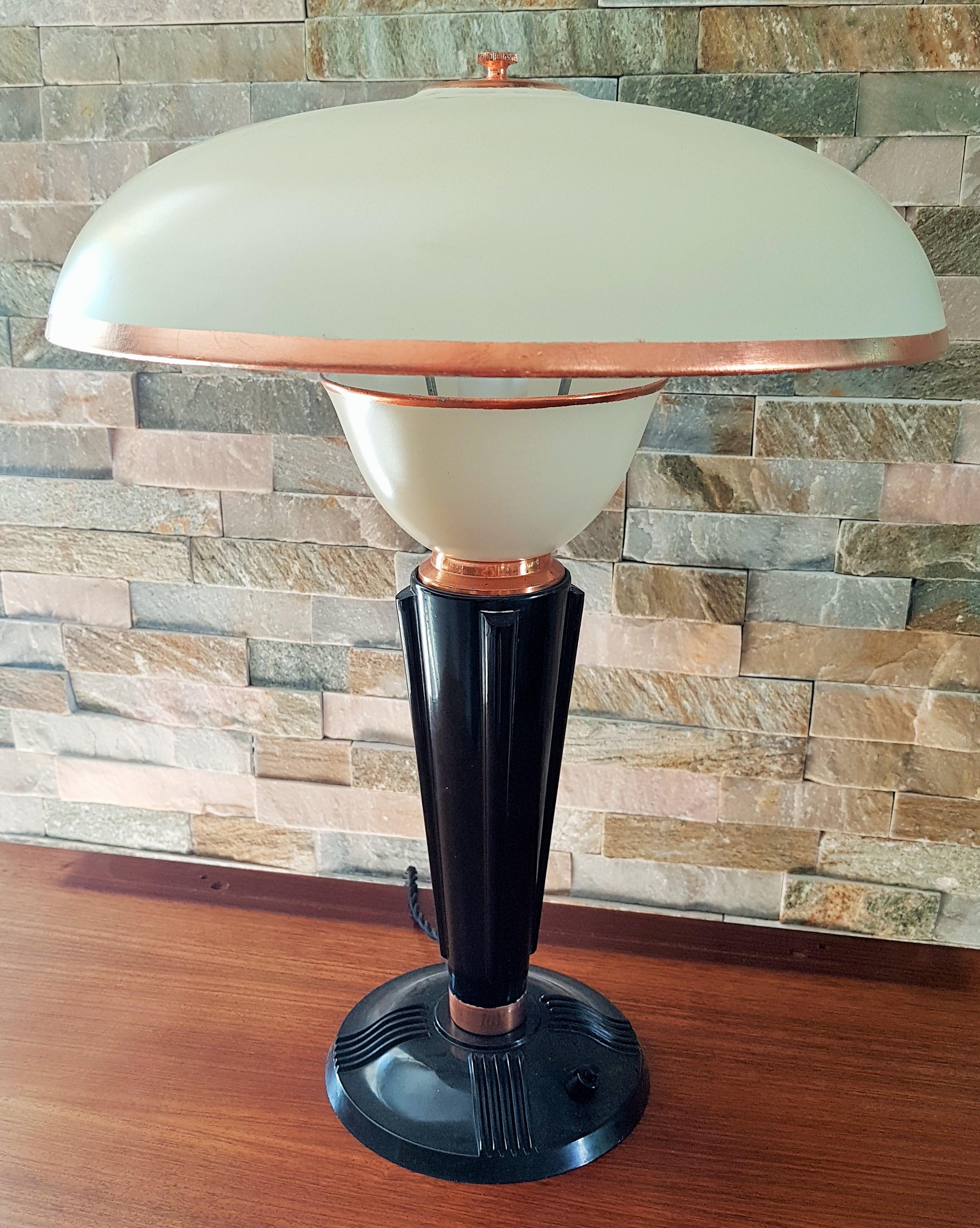 Eileen Gray for Jumo French Art Deco Bakelite Desk/Table Lamp 11