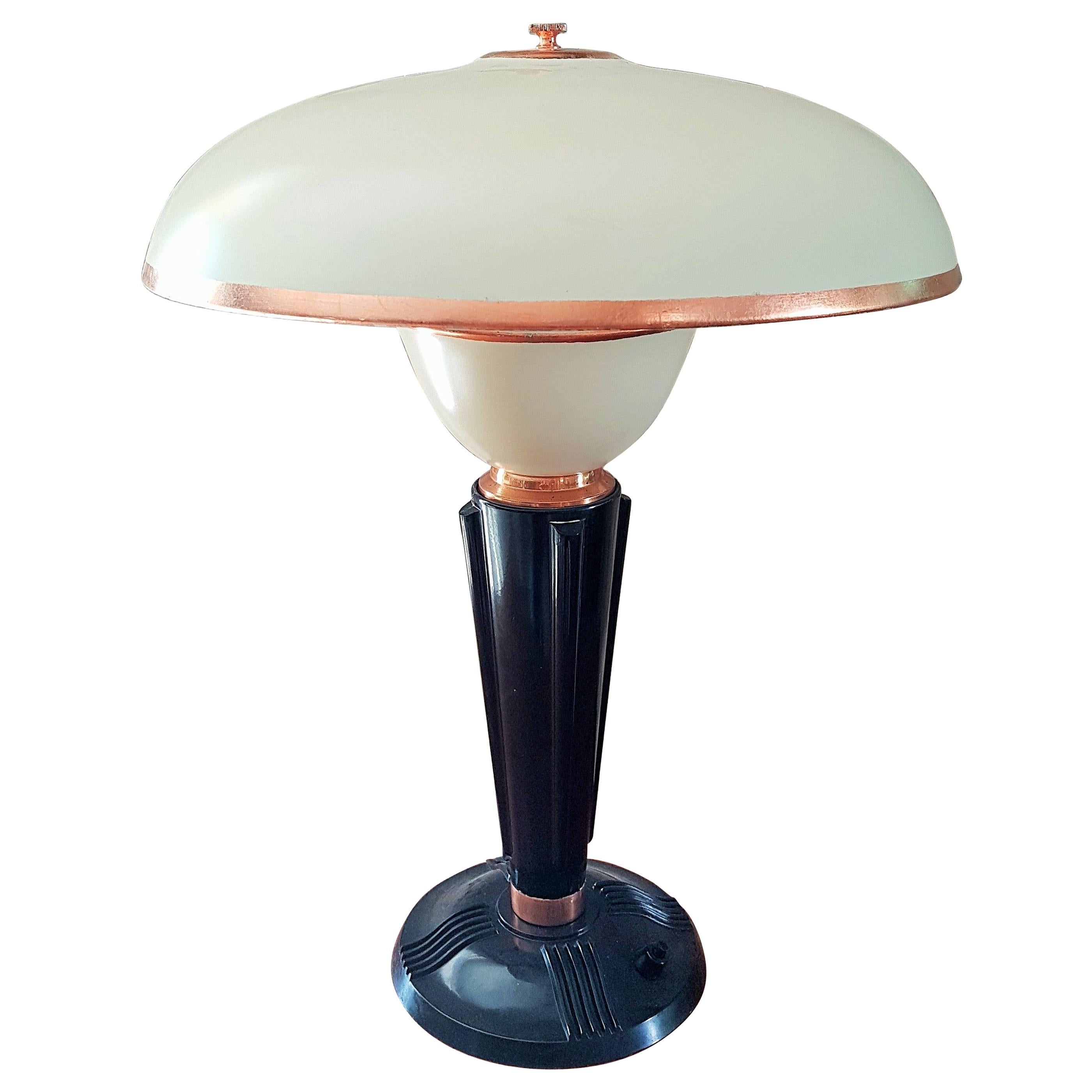 Eileen Gray for Jumo French Art Deco Bakelite Desk/Table Lamp