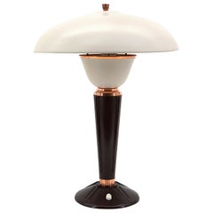 Eileen Gray für Jumo Französische Art Deco Schreibtisch- oder Tischlampe aus Bakelit:: Ende der 1930er Jahre