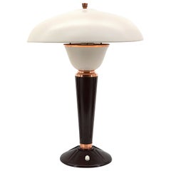 Eileen Gray pour Jumo Lampe de bureau ou de table Art Déco en bakélite:: fin des années 1930