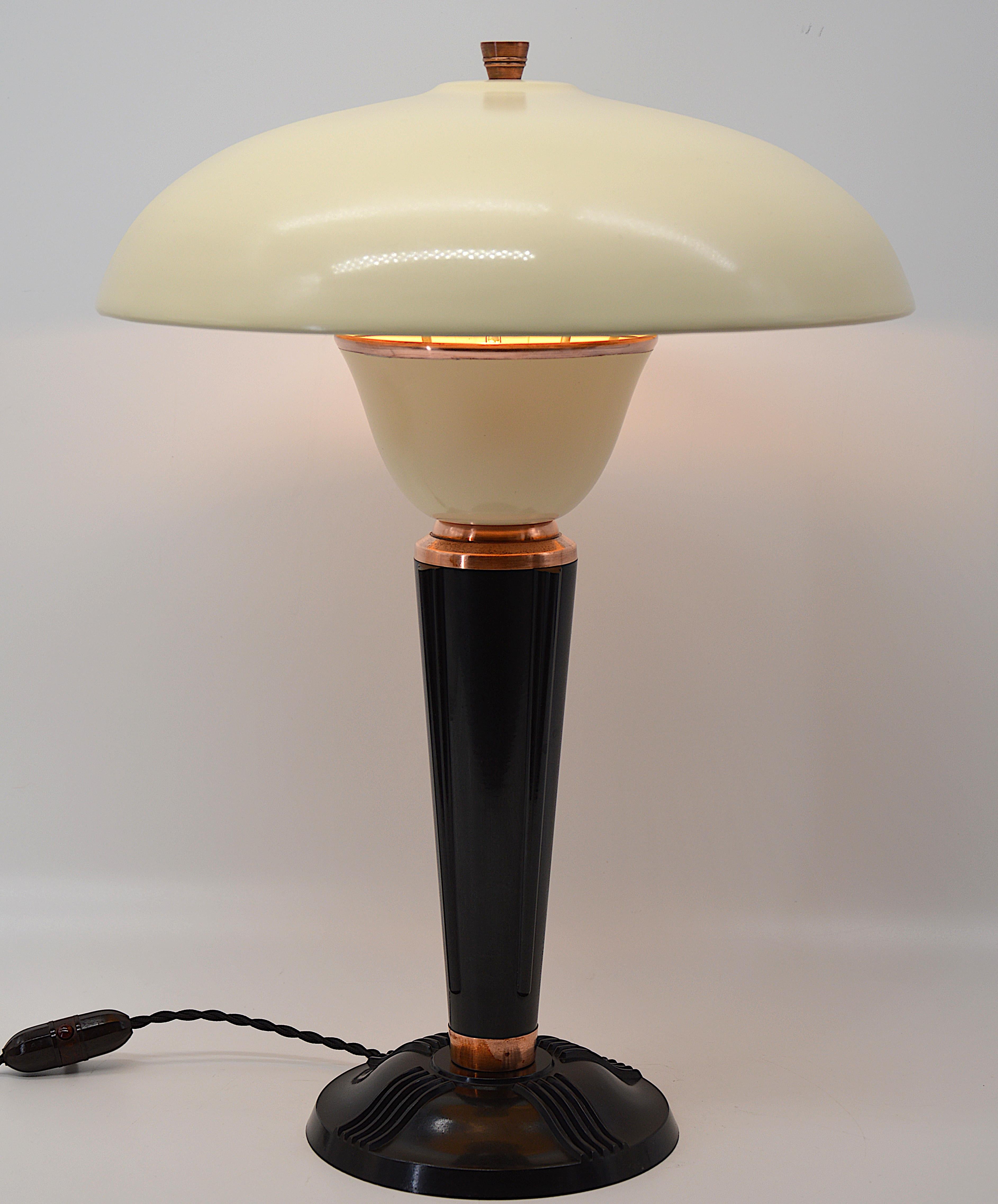 Eileen Gray for Jumo French Art Deco Desk/Table Lamp Late 1930s 1