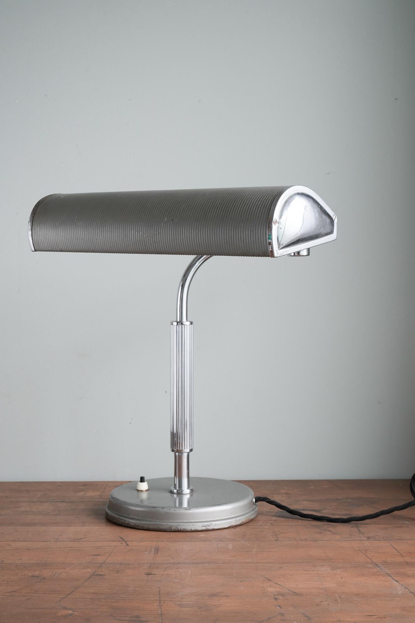 Articulated desk lamp, Eileen Gray for Jumo of Paris.