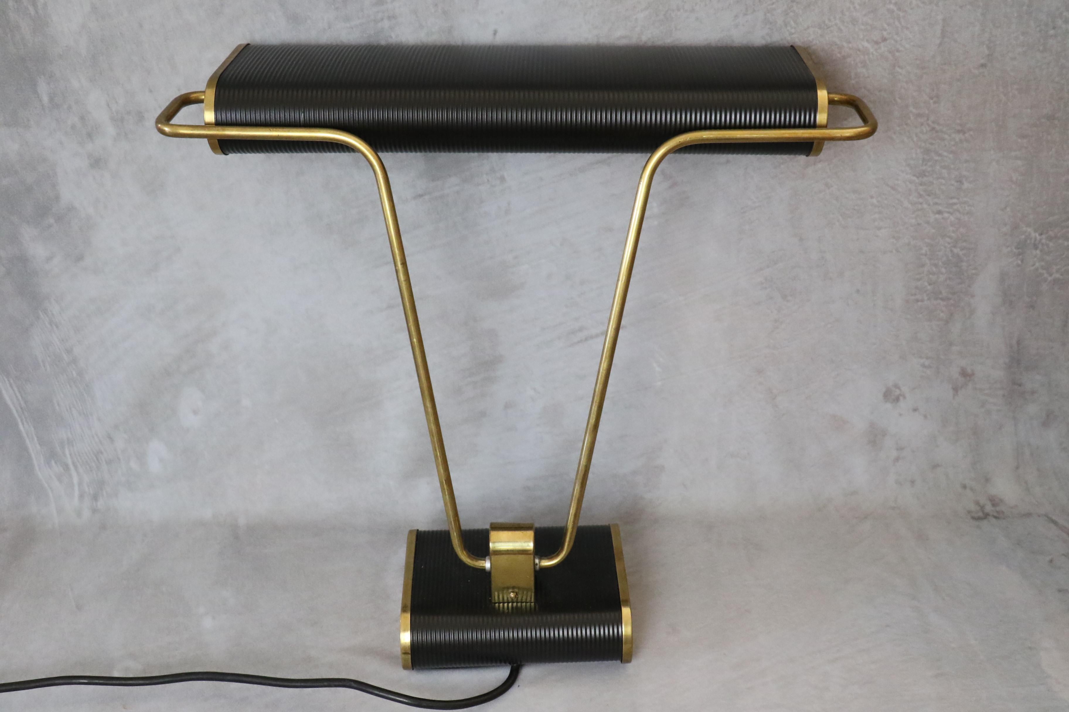 Lacquered Eileen Gray Midcentury Desk Lamp for Jumo Era Corbusier Perriand, 1950s