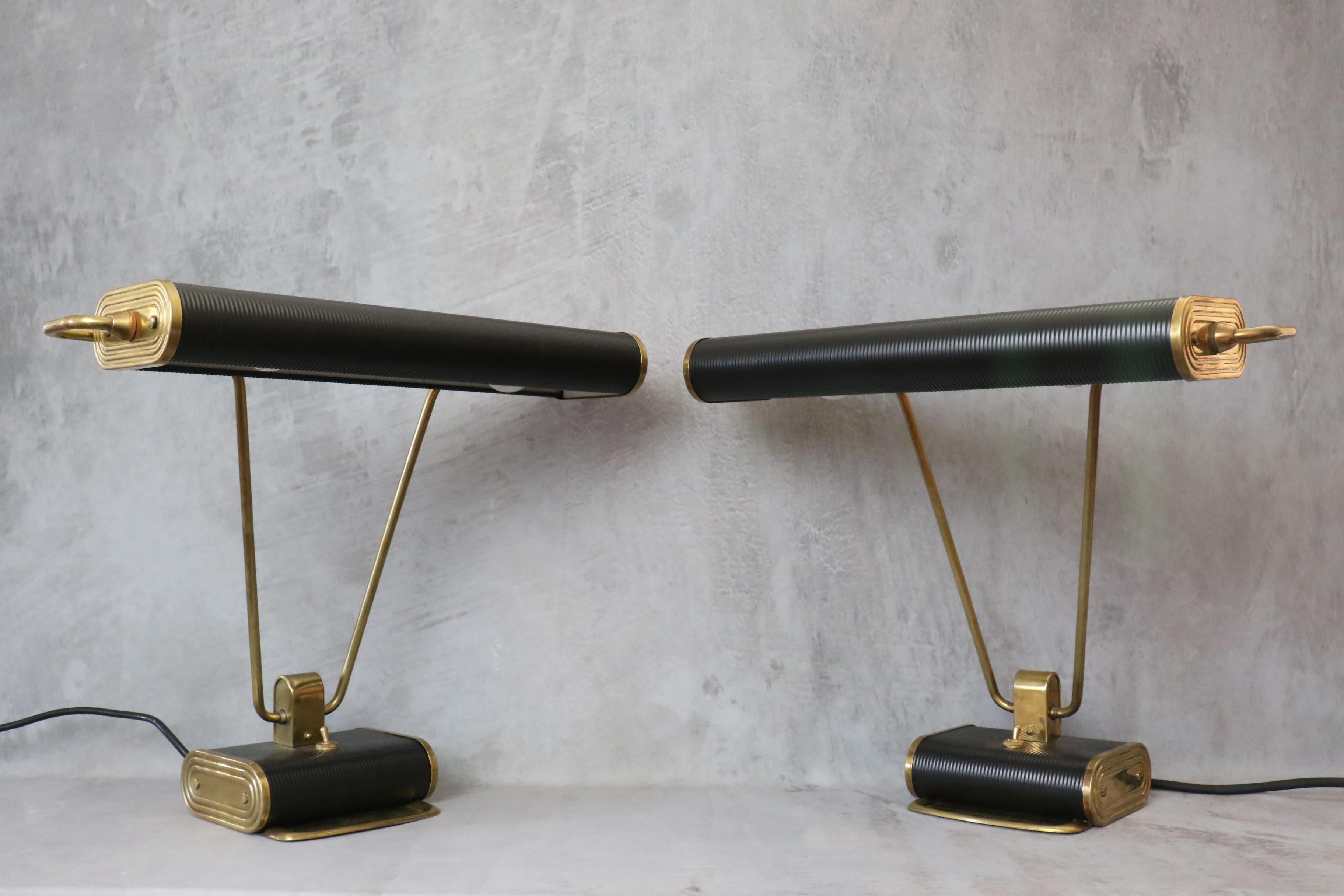 Eileen Gray Midcentury Desk Lamp for Jumo Era Corbusier Perriand, 1950s 1
